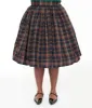 Unique Vintage Plus Size 1950s Black Plaid Gellar Swing Skirt sold by Unique Vintage
