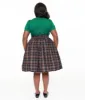 Unique Vintage Plus Size 1950s Black Plaid Gellar Swing Skirt sold by Unique Vintage