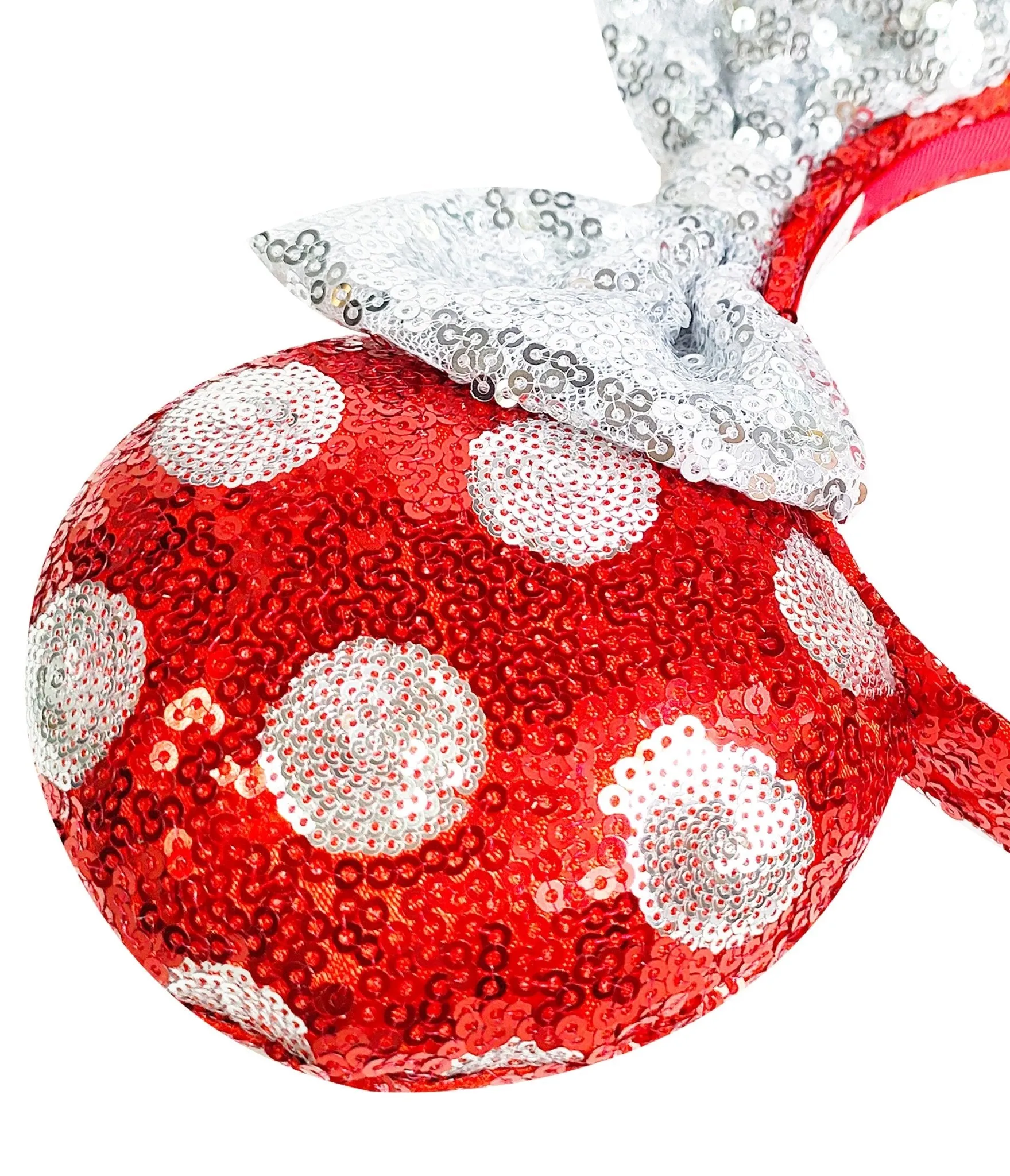 Minnie Mouse Red & White Polka Dot Sequin Plush Headband sold by Unique Vintage product image thumbnail 2
