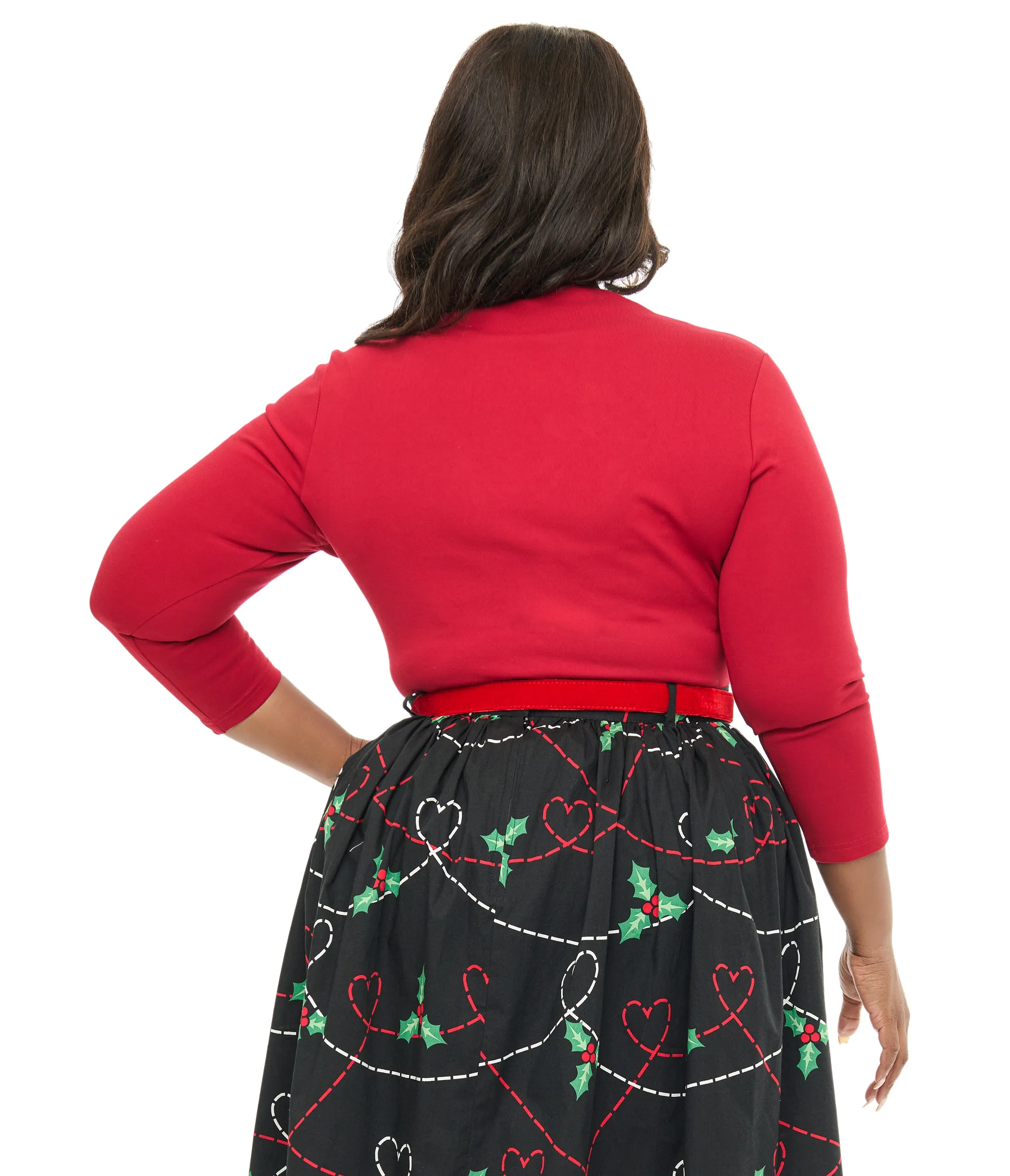 Voodoo Vixen Plus Size 1950s Red Jersey Knit Top sold by Unique Vintage product image thumbnail 2