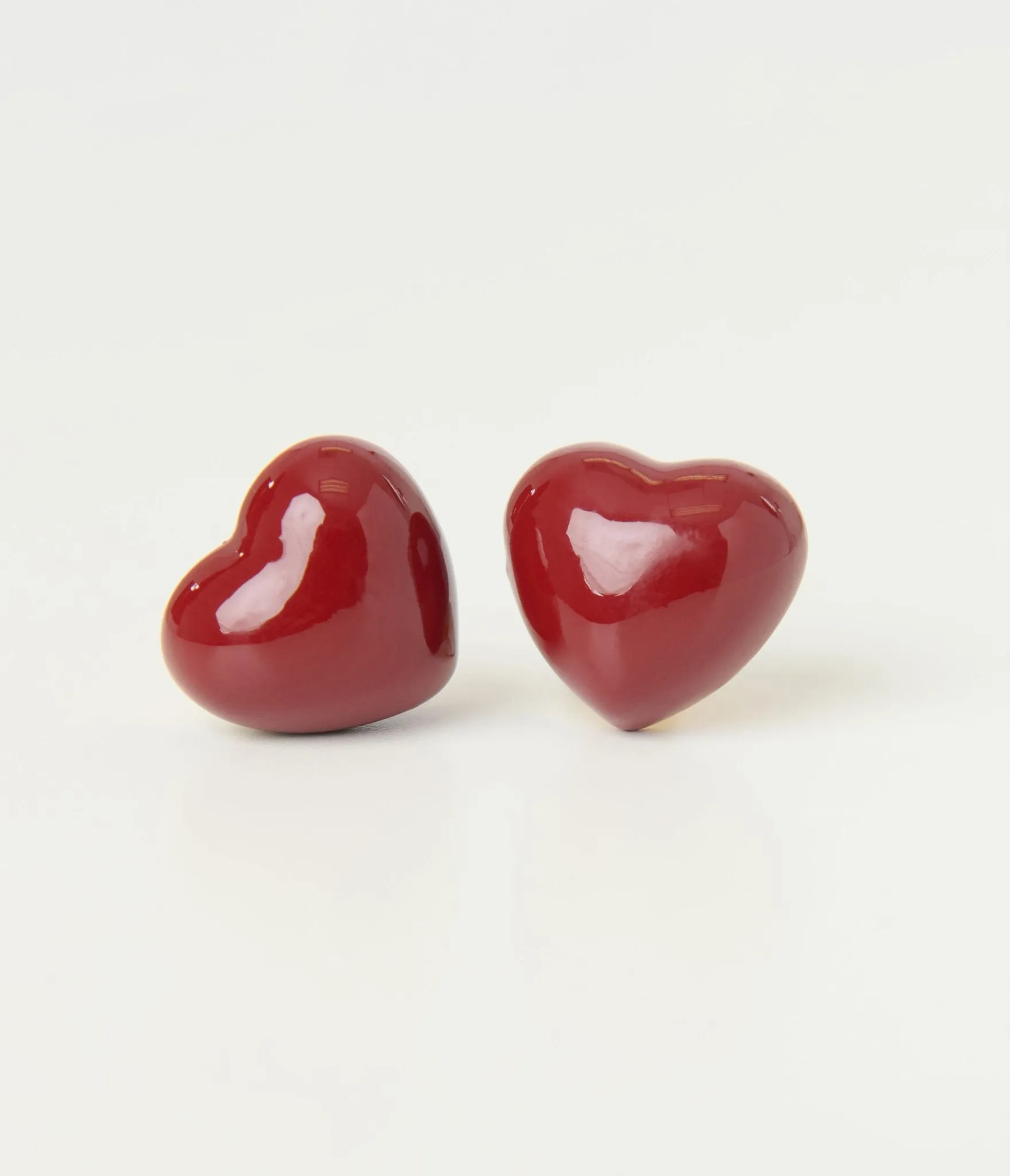 Banned Burgundy Lucky Heart Earrings sold by Unique Vintage