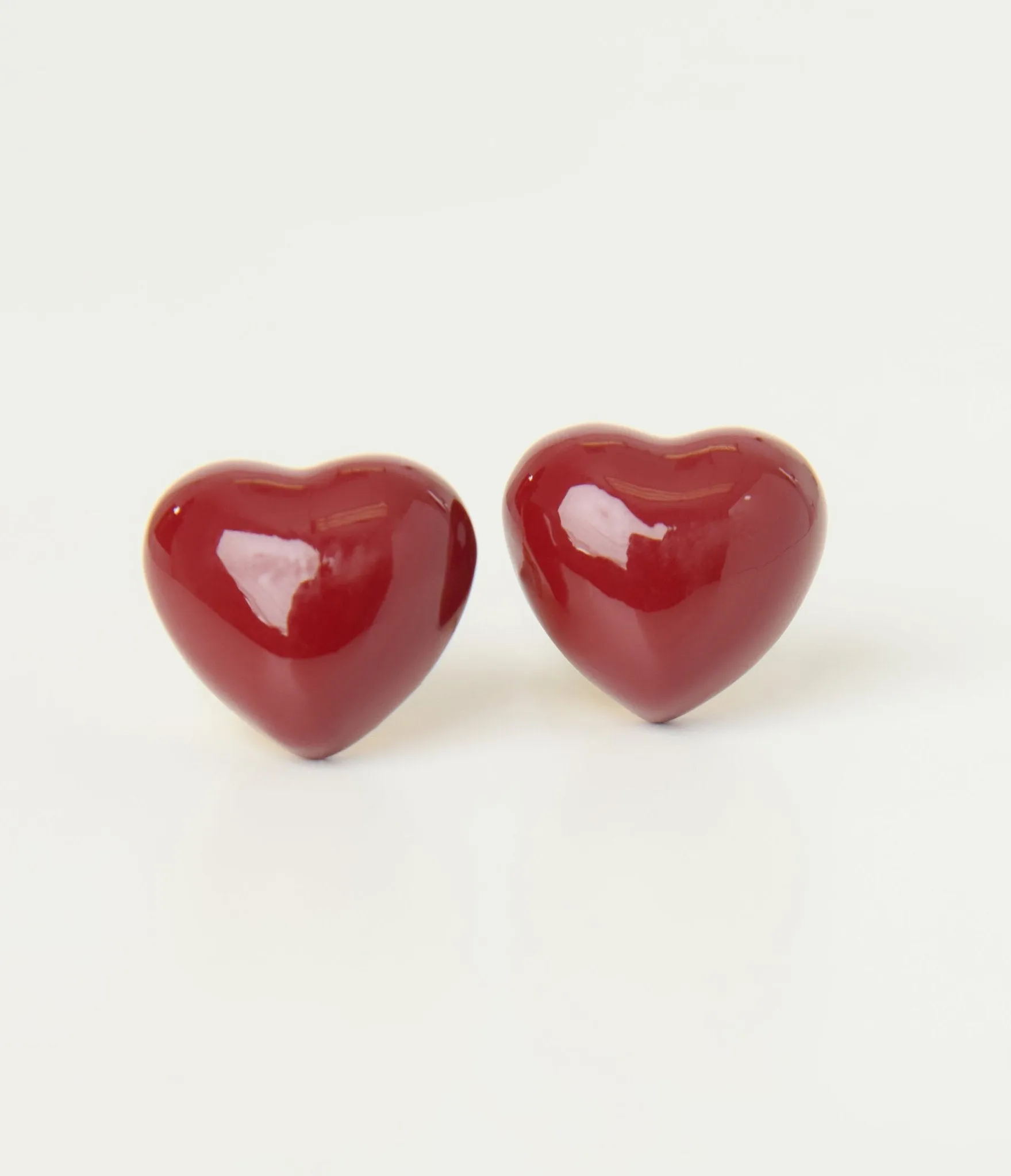 Banned Burgundy Lucky Heart Earrings sold by Unique Vintage product image thumbnail 3