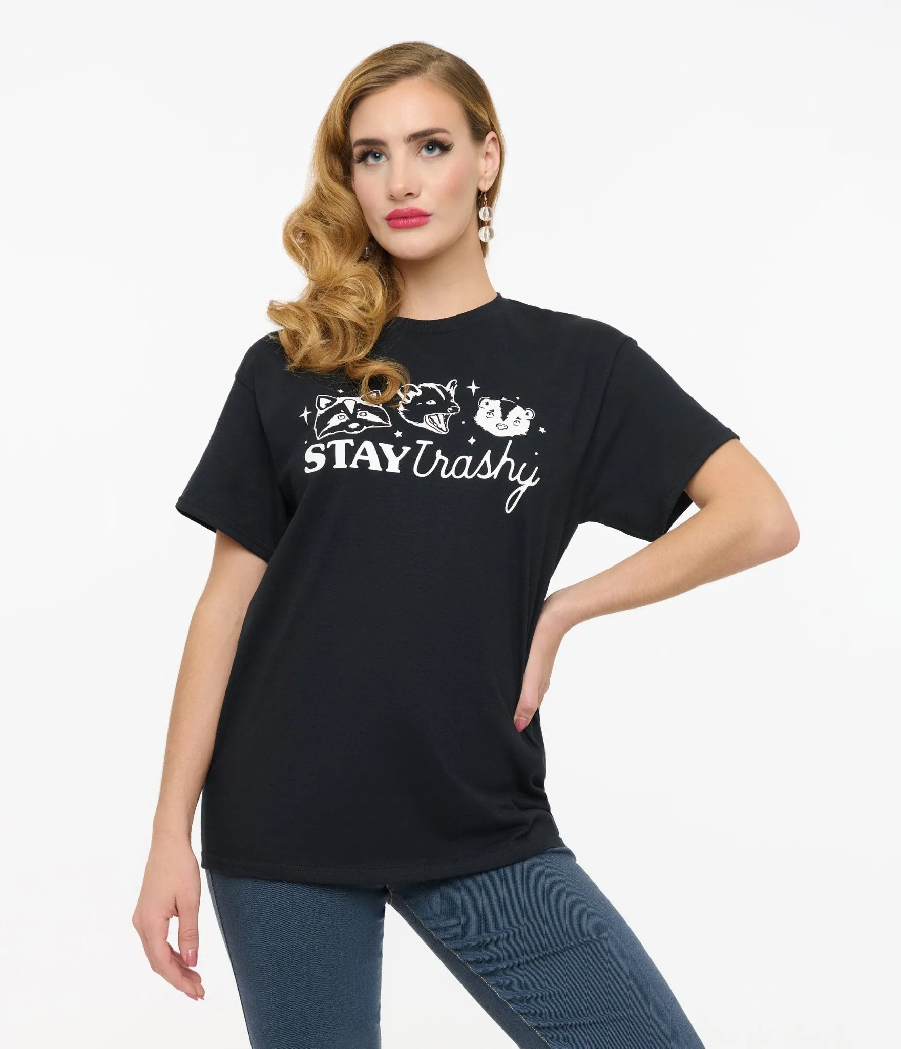Wickedly Divine Shop Stay Trashy Unisex Graphic Tee sold by Unique Vintage product image thumbnail 3