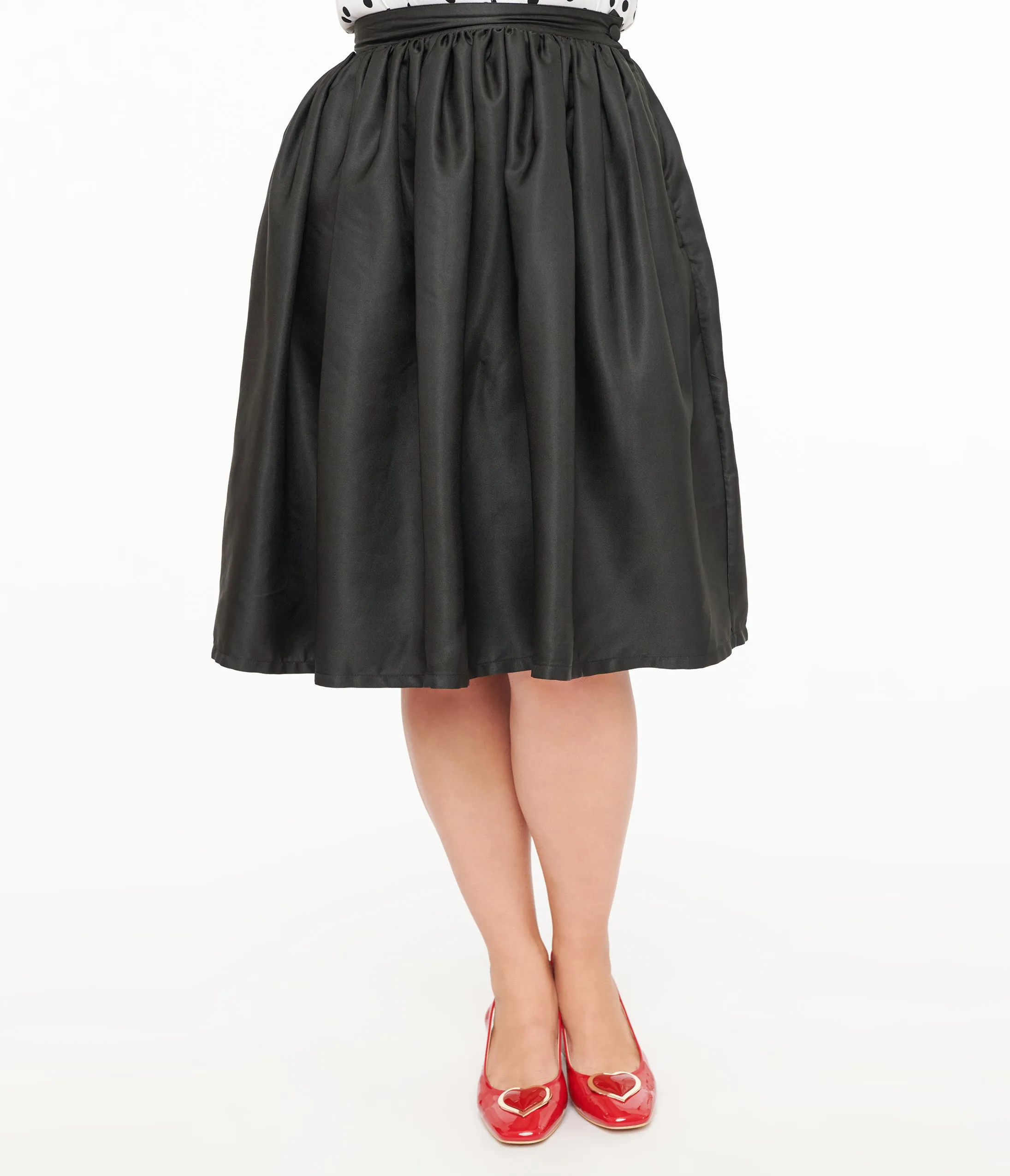Unique Vintage 1950s Black Cotton Gellar Swing Skirt sold by Unique Vintage product image thumbnail 2