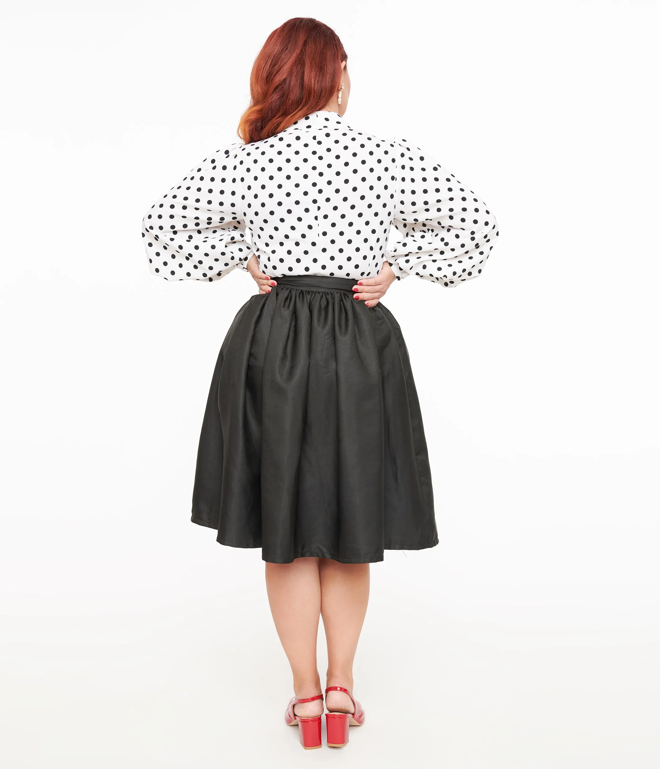 Unique Vintage 1950s Black Cotton Gellar Swing Skirt sold by Unique Vintage product image thumbnail 3