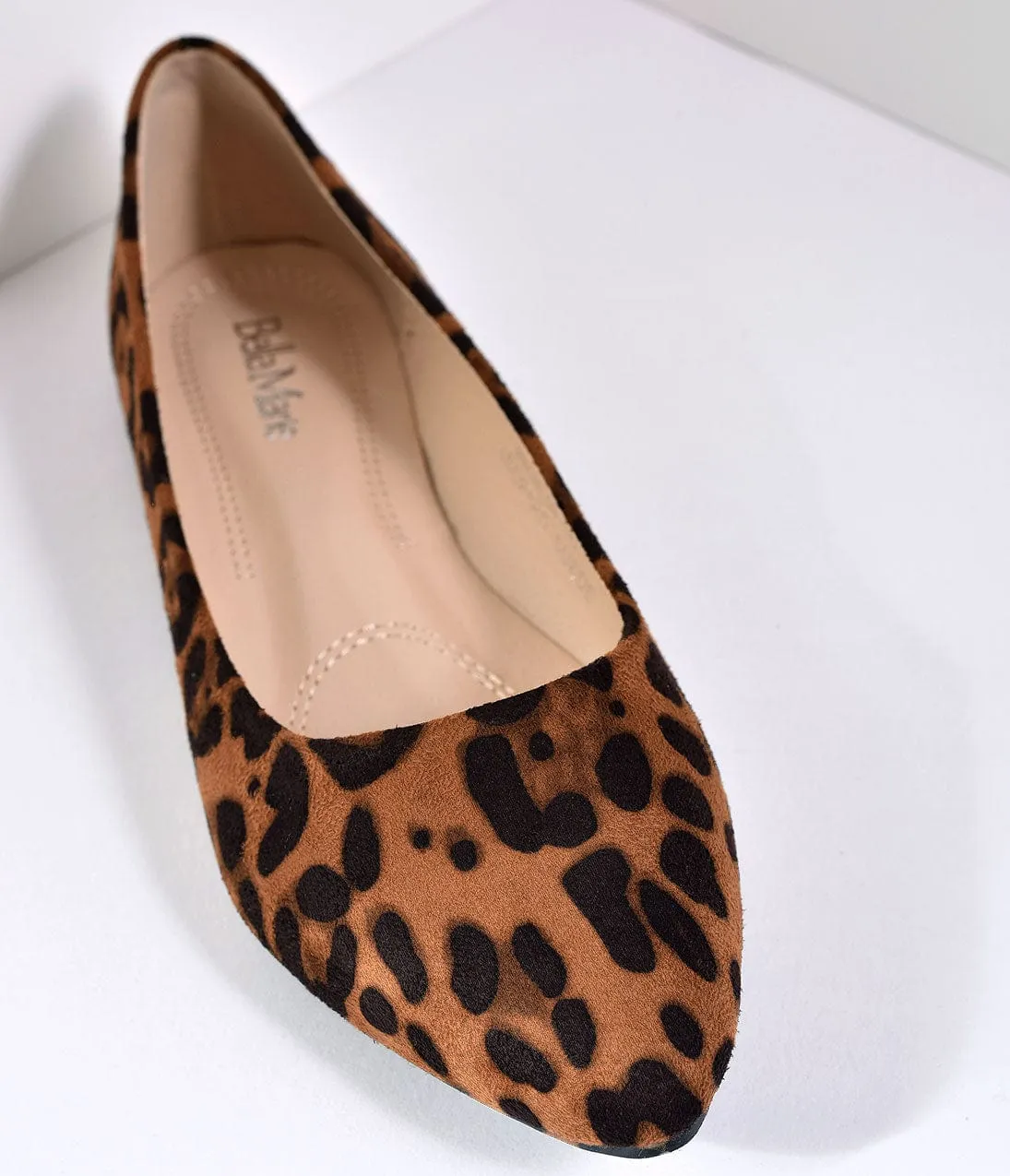 Leopard Print Suede Pointed Toe Flats sold by Unique Vintage product image thumbnail 2