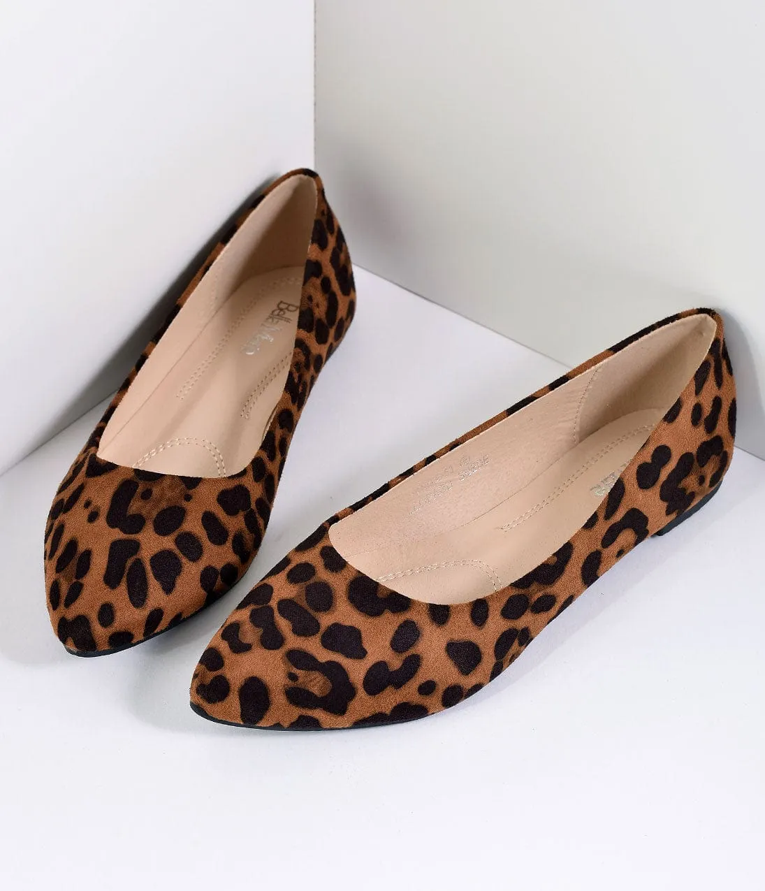 Leopard Print Suede Pointed Toe Flats sold by Unique Vintage product image thumbnail 3