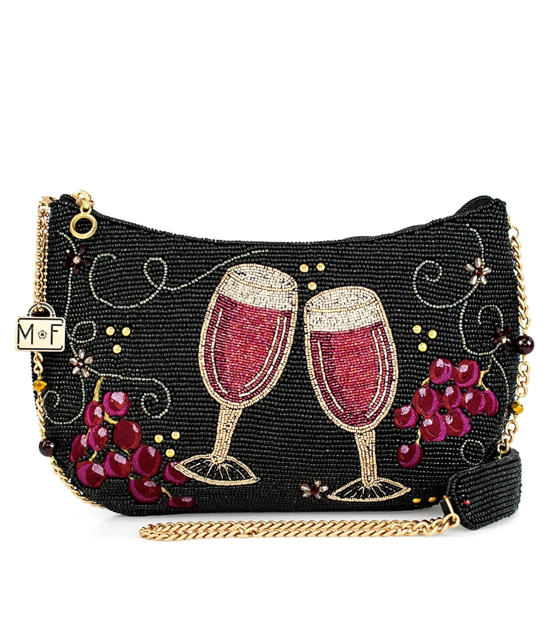 Mary Frances Bordeaux Beaded Handbag sold by Unique Vintage