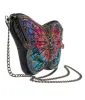Mary Frances Pink & Purple Beaded Butterfly Crossbody Bag sold by Unique Vintage