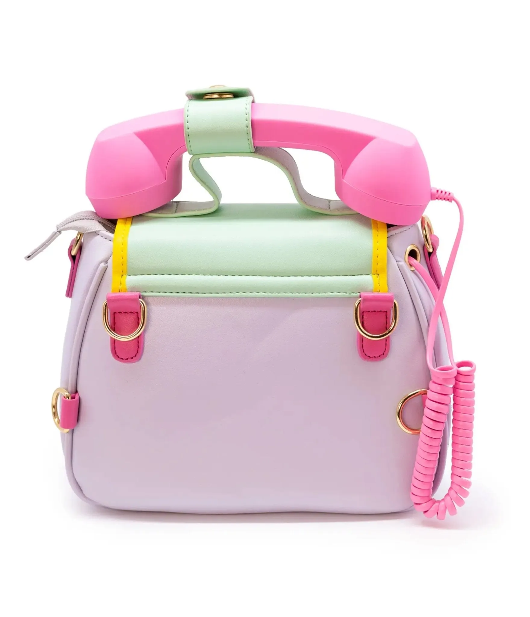 Pink & Green Ring Ring Phone Convertible Handbag sold by Unique Vintage product image thumbnail 3