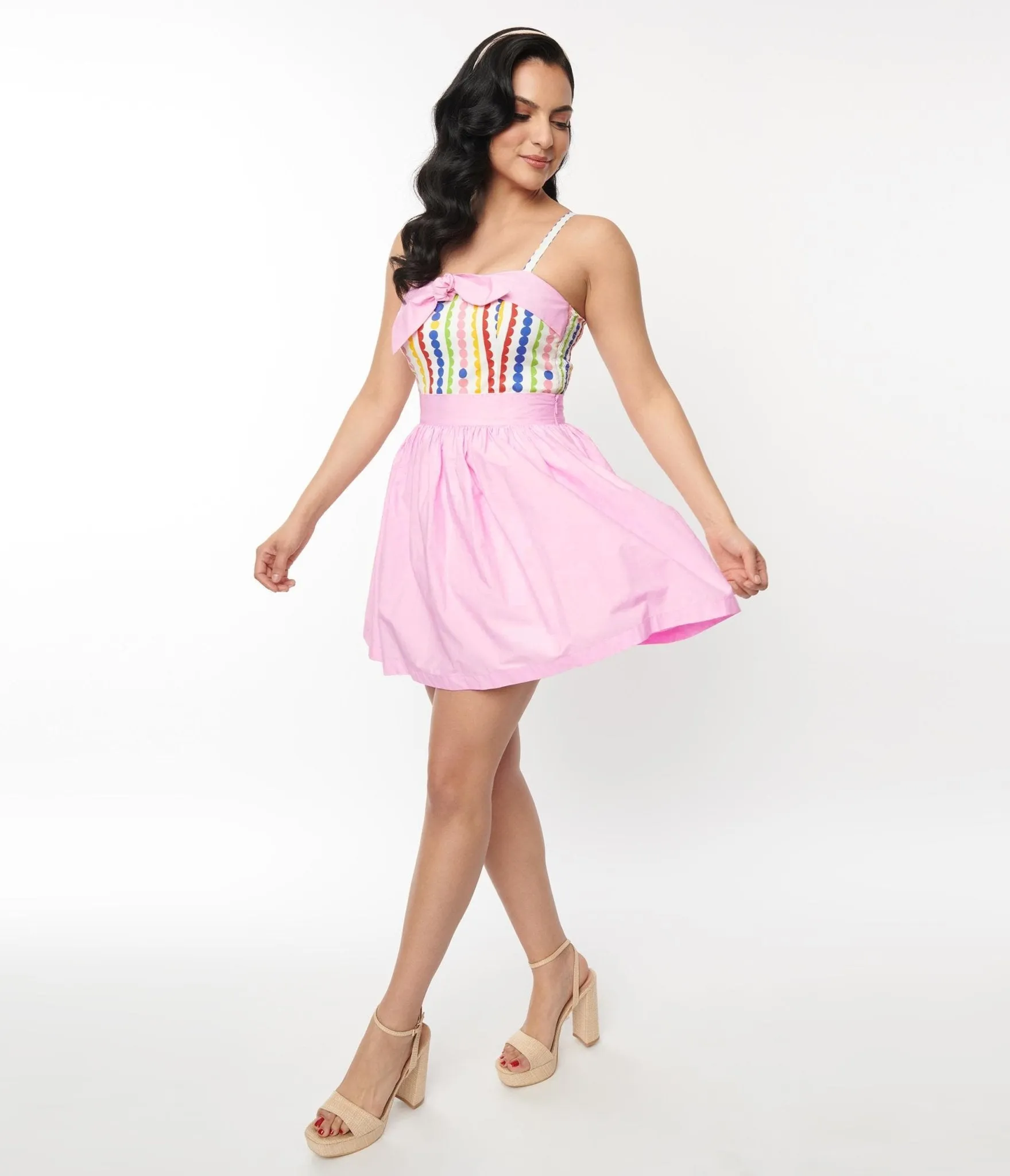 Unique Vintage Rainbow Dot Romper sold by Unique Vintage product image thumbnail 4