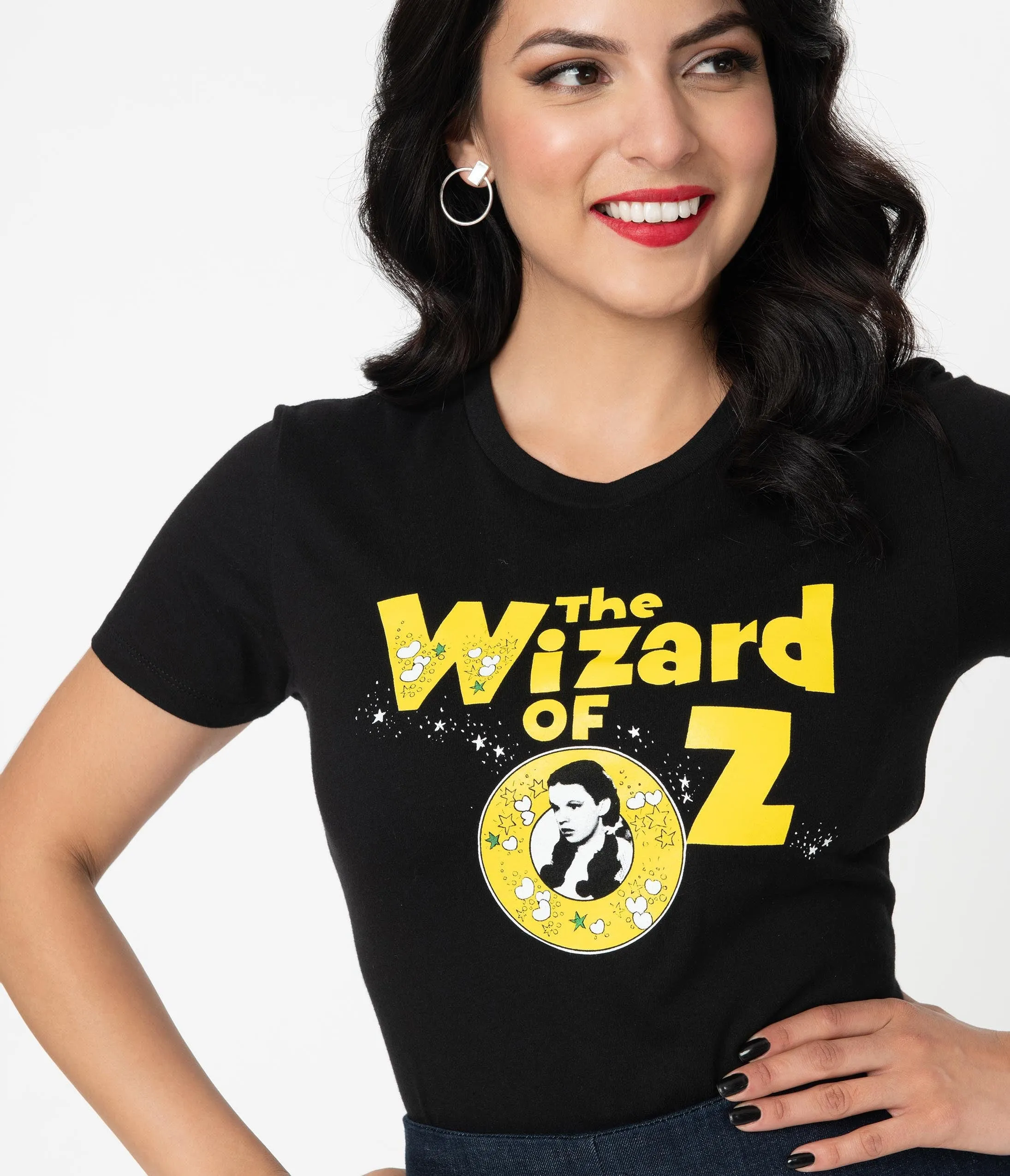 The Wizard Of Oz x Unique Vintage Retro Logo Fitted Tee sold by Unique Vintage