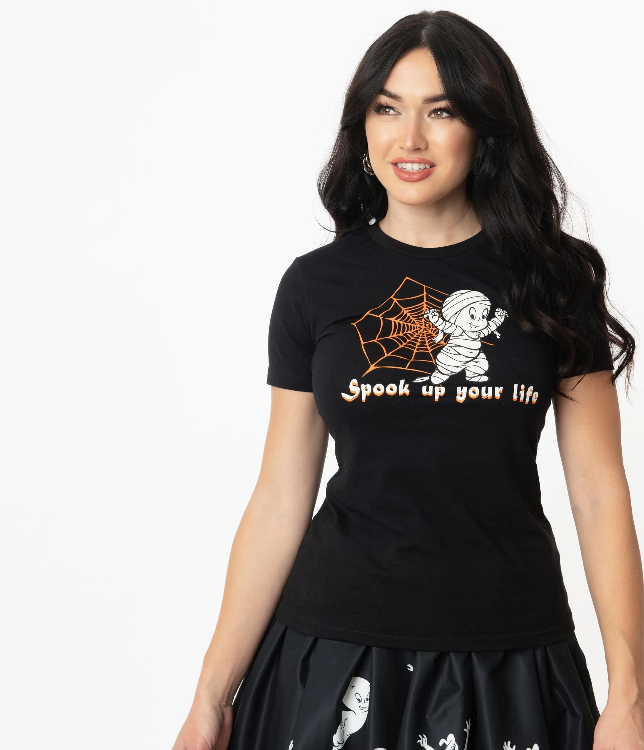 Casper x Unique Vintage Spook Up Your Life Fitted Tee sold by Unique Vintage product image thumbnail 5