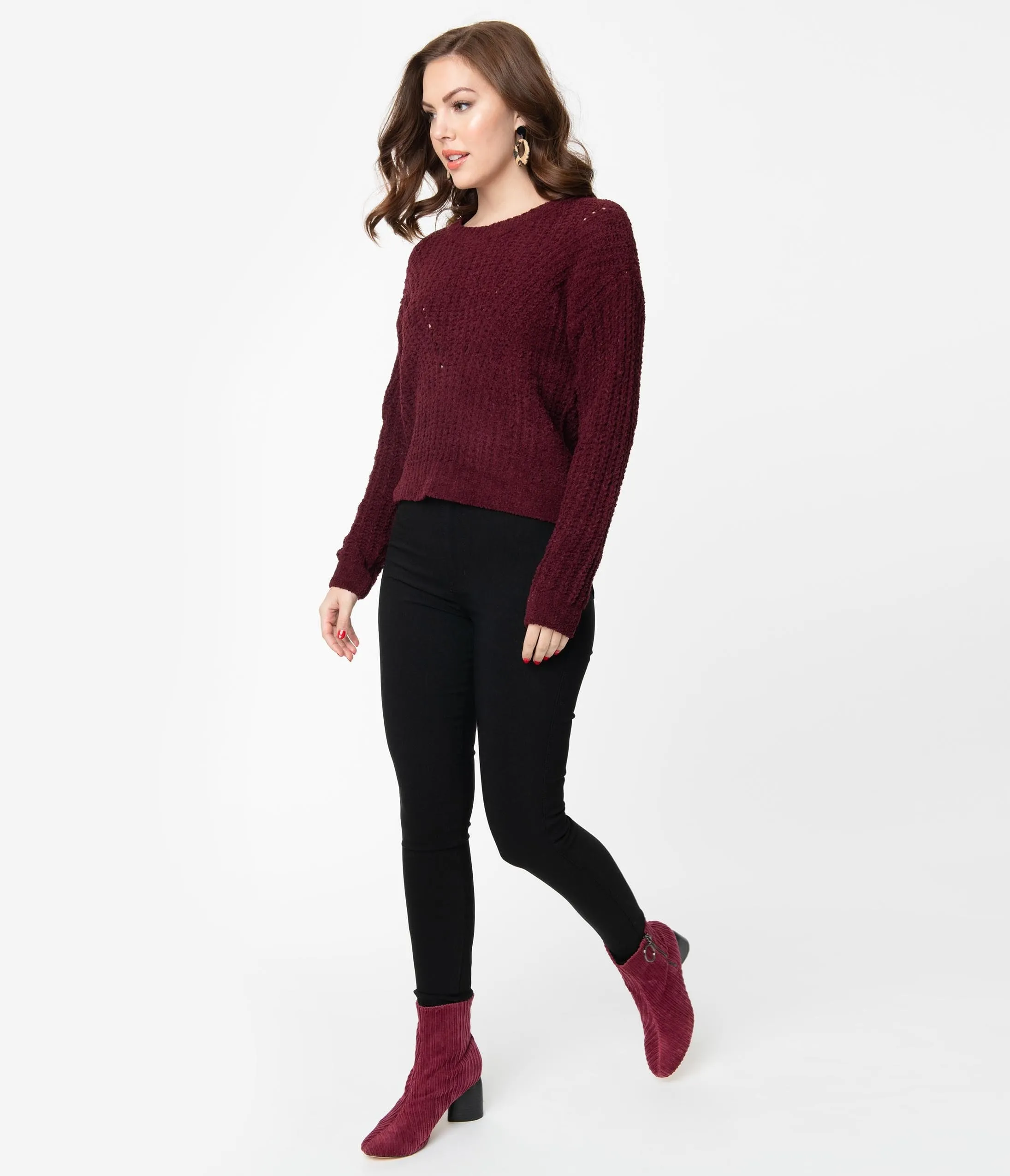 Black High Waist Cigarette Pants sold by Unique Vintage product image thumbnail 4