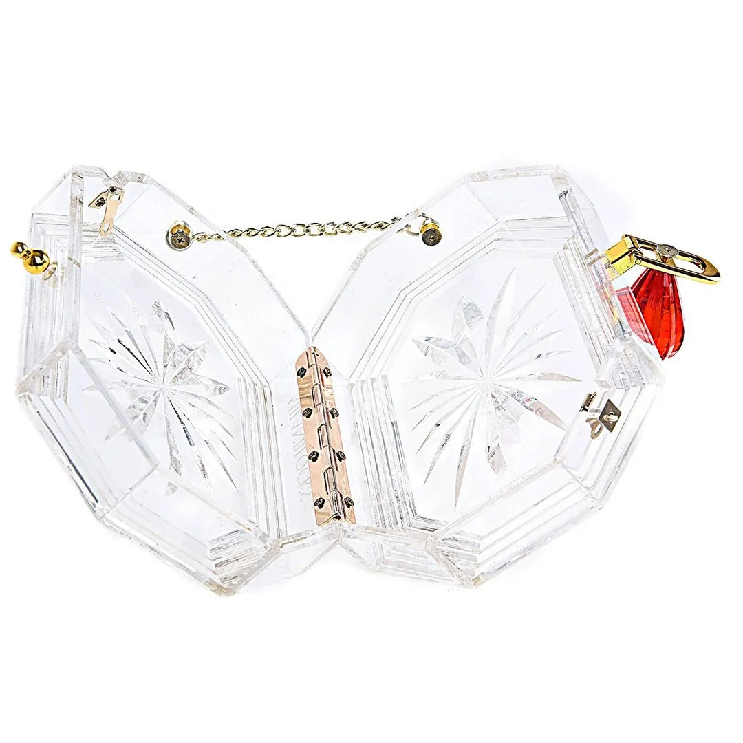 Milanblocks Clear Acrylic Perfume Bottle Box Clutch Handbag sold by Unique Vintage product image thumbnail 3