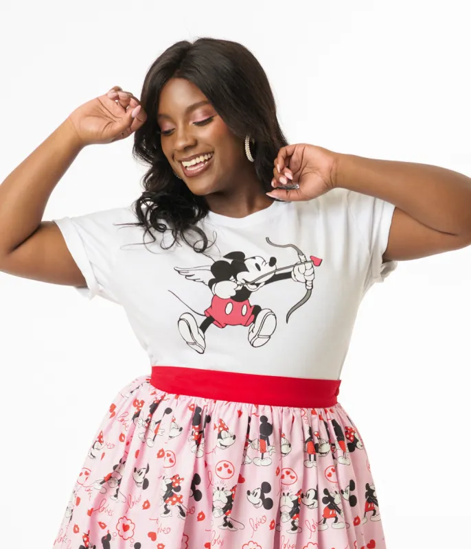 Disney Valentine's Day Collection by Unique Vintage Plus Size Cupid Mickey Unisex Graphic Tee sold by Unique Vintage
