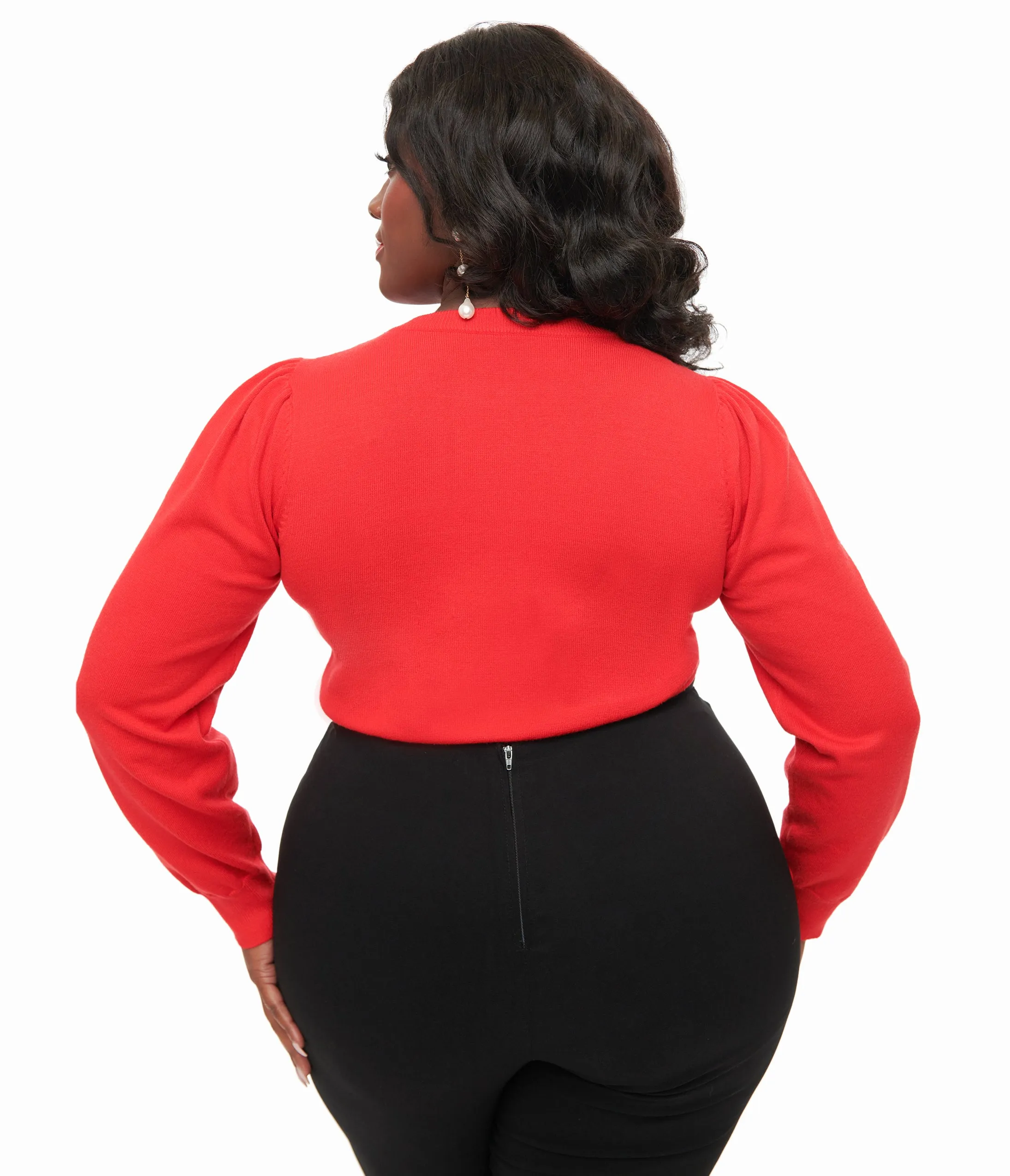 Disney Valentine Collection by Unique Vintage Plus Size Red Cupid Mickey Embroidered Sweater sold by Unique Vintage product image thumbnail 2