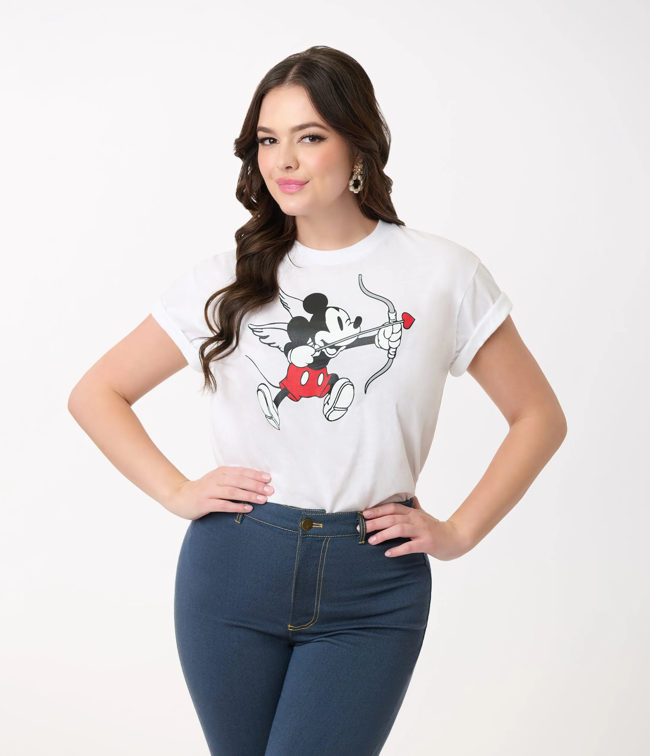 Disney Valentine's Day Collection by Unique Vintage Cupid Mickey Unisex Graphic Tee sold by Unique Vintage