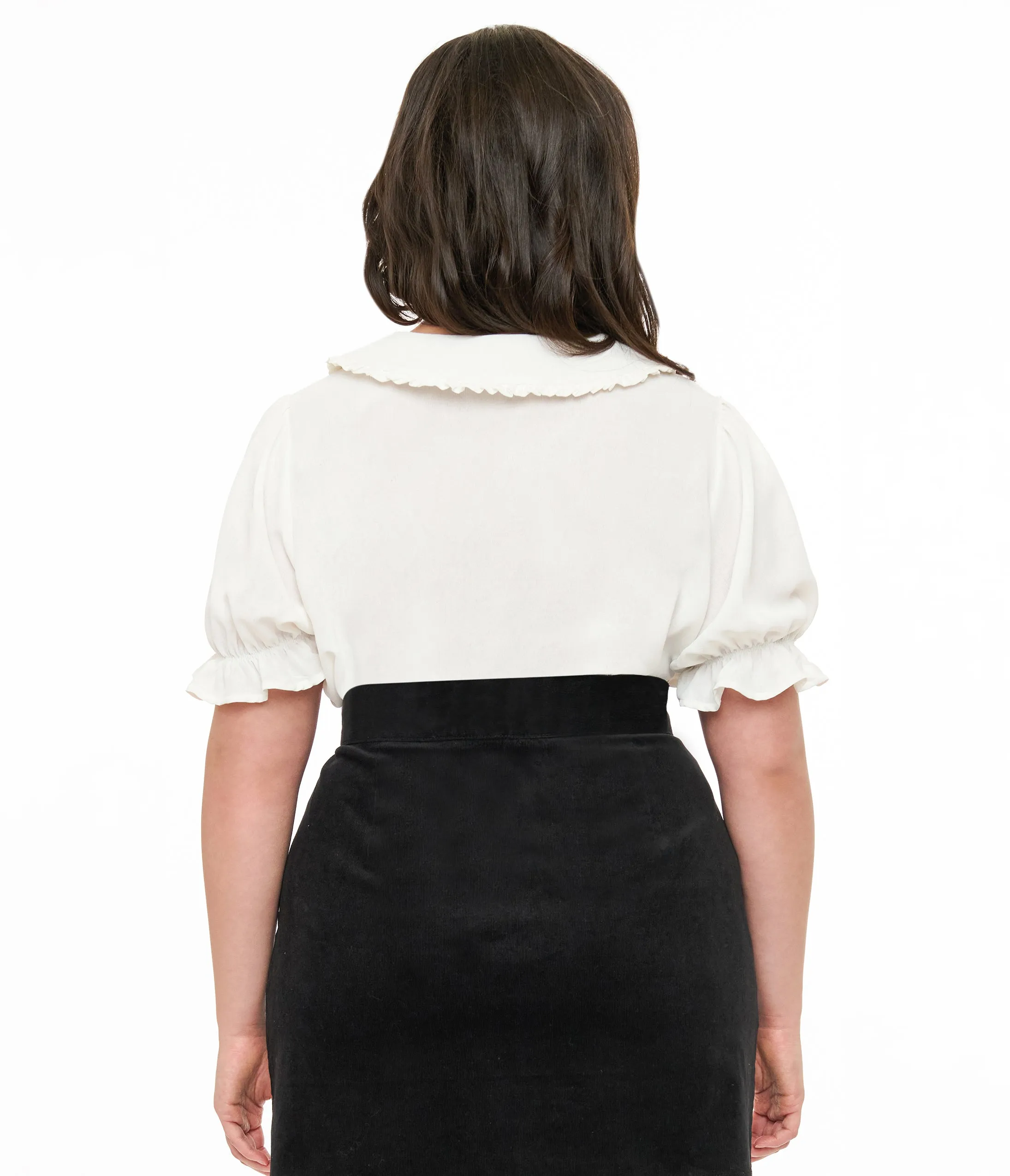 Smak Parlour Plus Size Ivory Puff Sleeve Blouse sold by Unique Vintage product image thumbnail 2