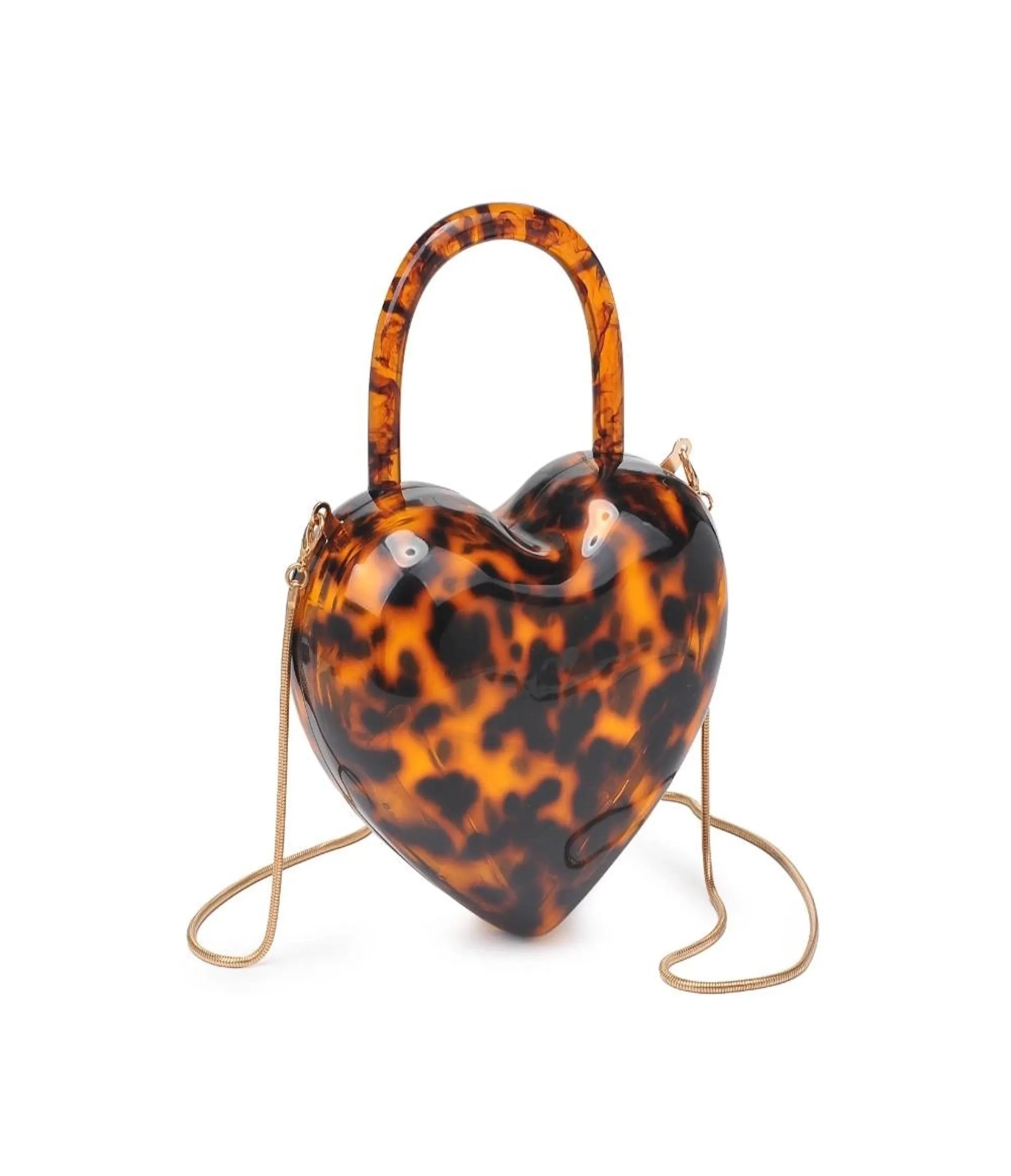 Urban Expressions Tortoise Heart Shaped Evening Handbag sold by Unique Vintage product image thumbnail 2