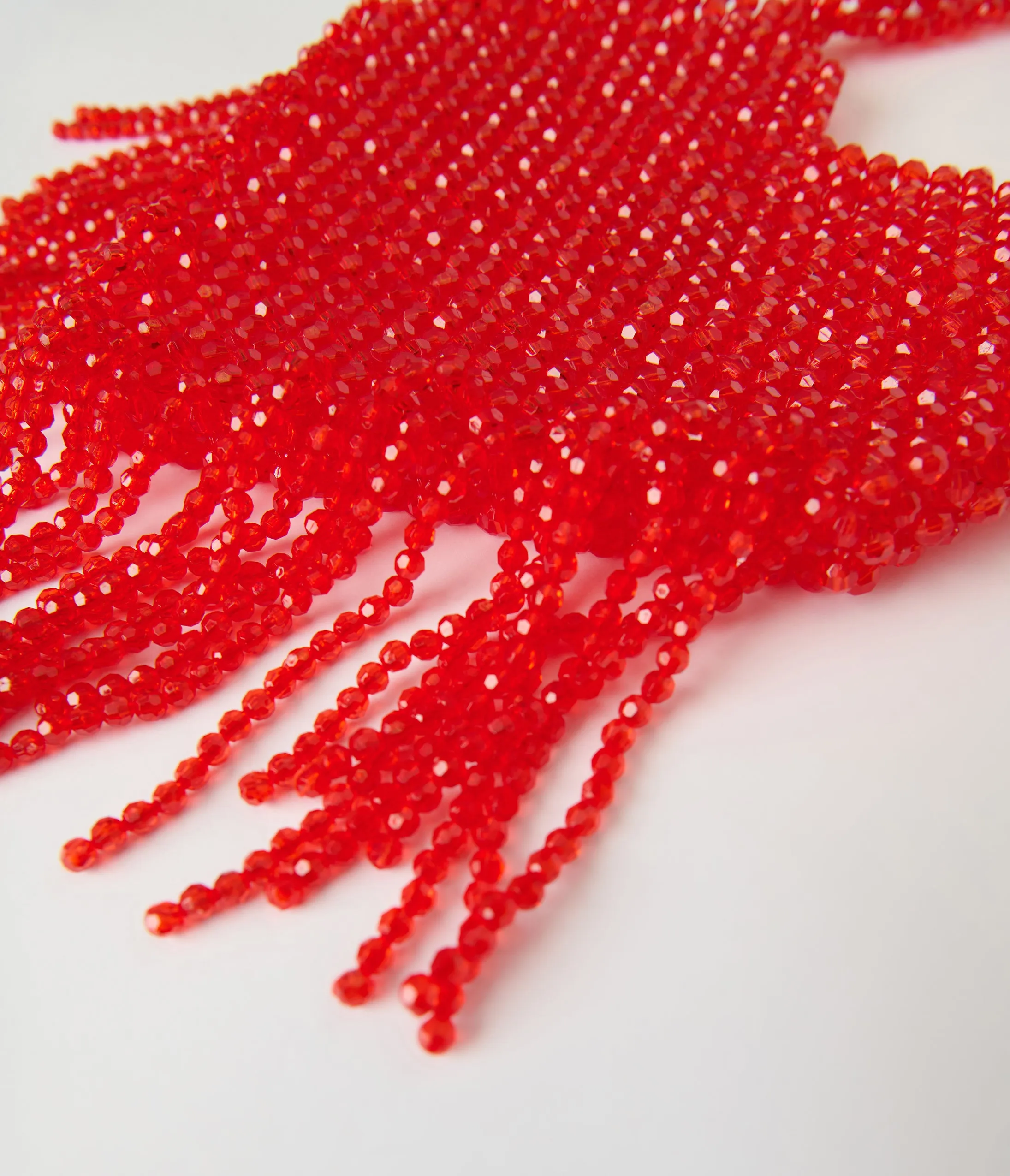 Moda Luxe Red Heart Fringe Beaded Handbag sold by Unique Vintage product image thumbnail 2