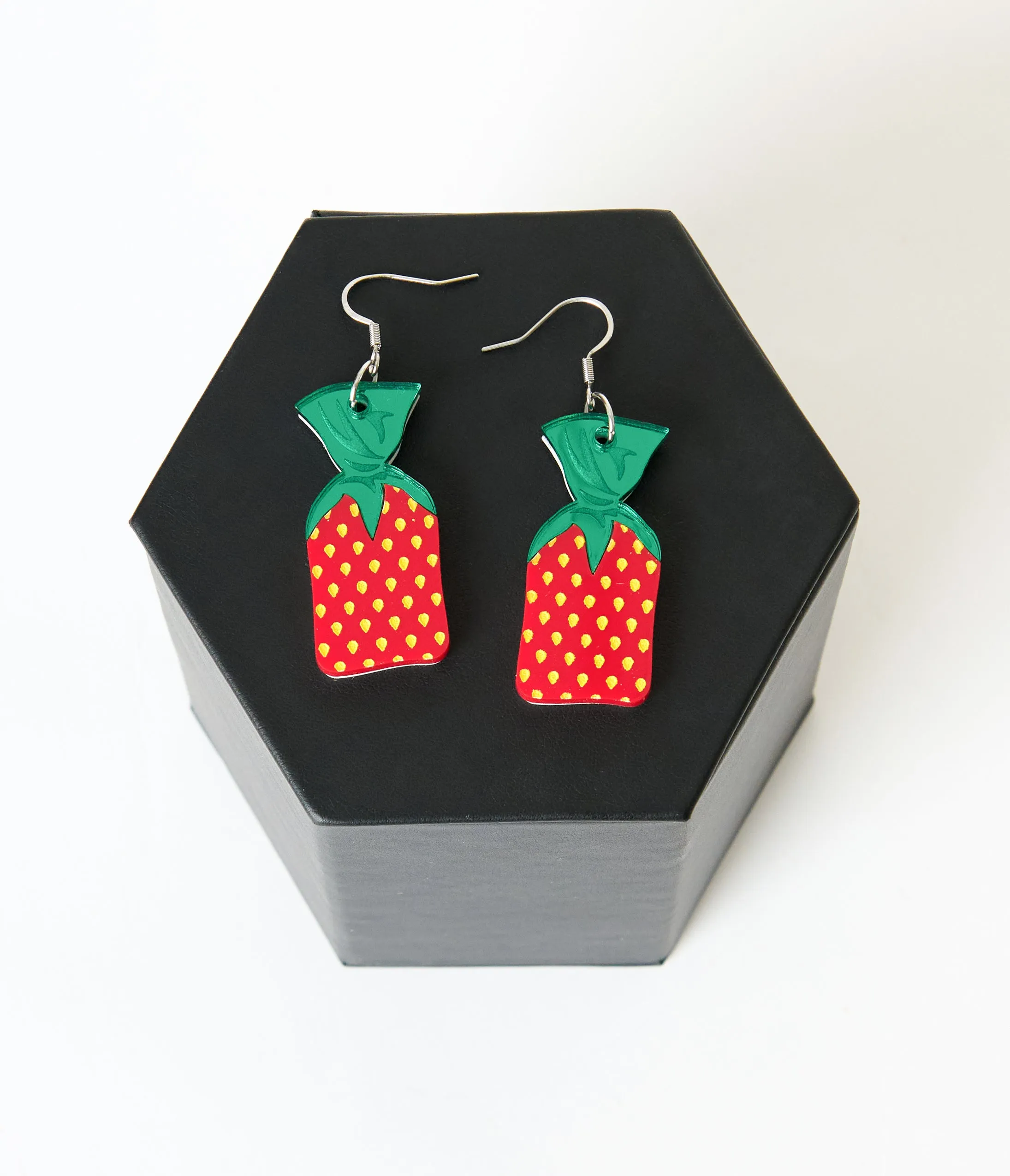 Strawberry Candy Earrings sold by Unique Vintage product image thumbnail 3