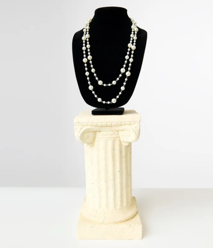 Unique Vintage 1920s Long Multi Pearl Necklace sold by Unique Vintage