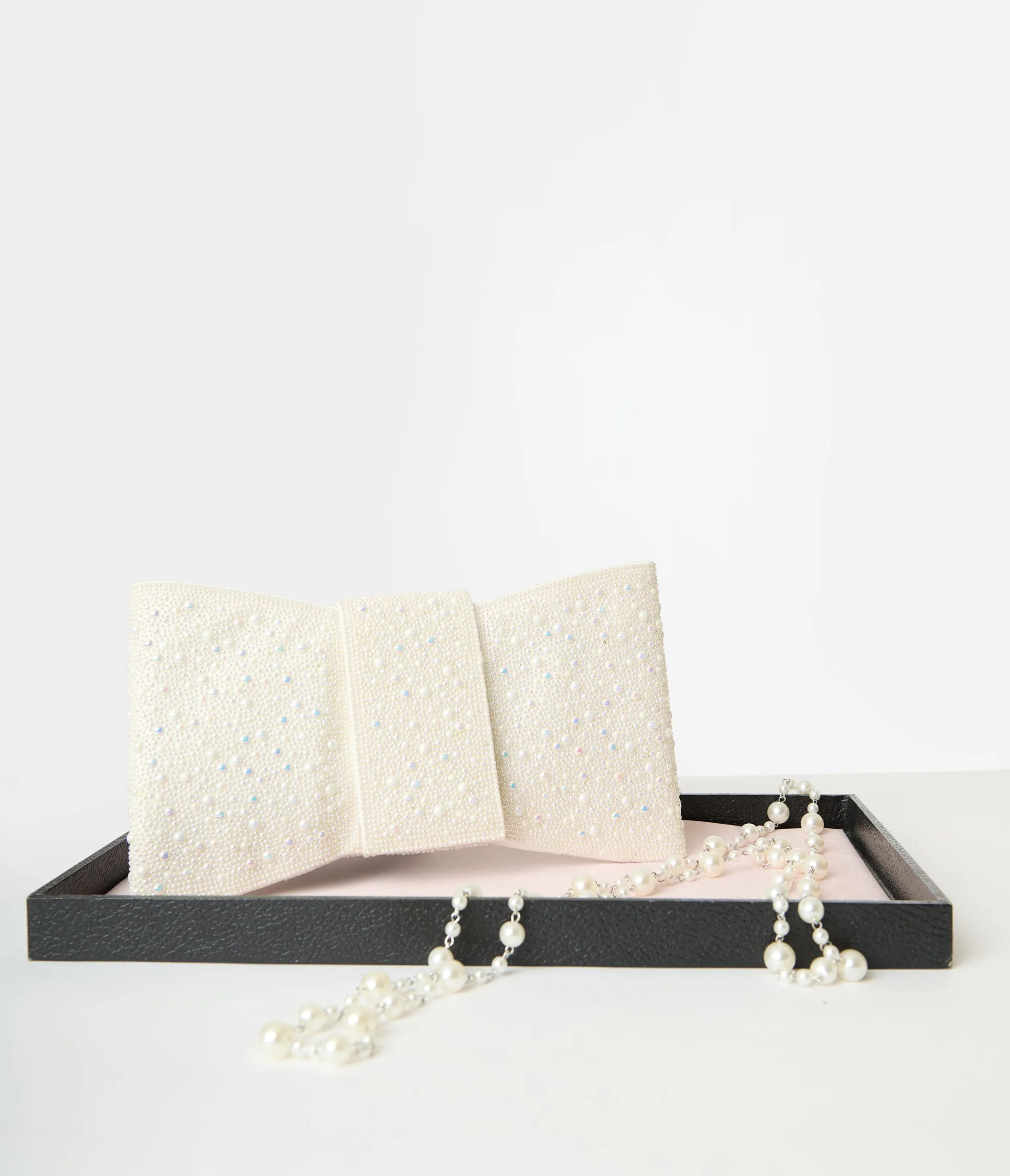 Betsey Johnson Pearl Bow Crossbody Clutch sold by Unique Vintage product image thumbnail 3