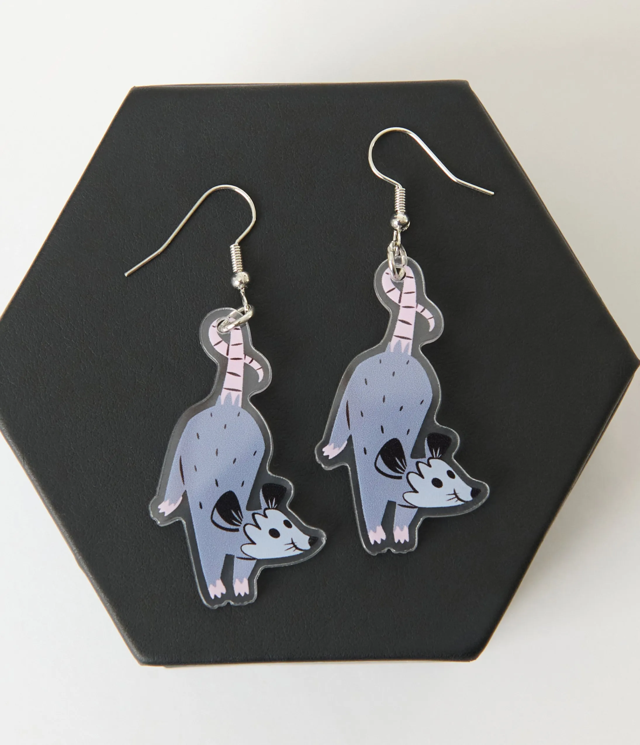 Hanging Opossum Drop Earrings sold by Unique Vintage