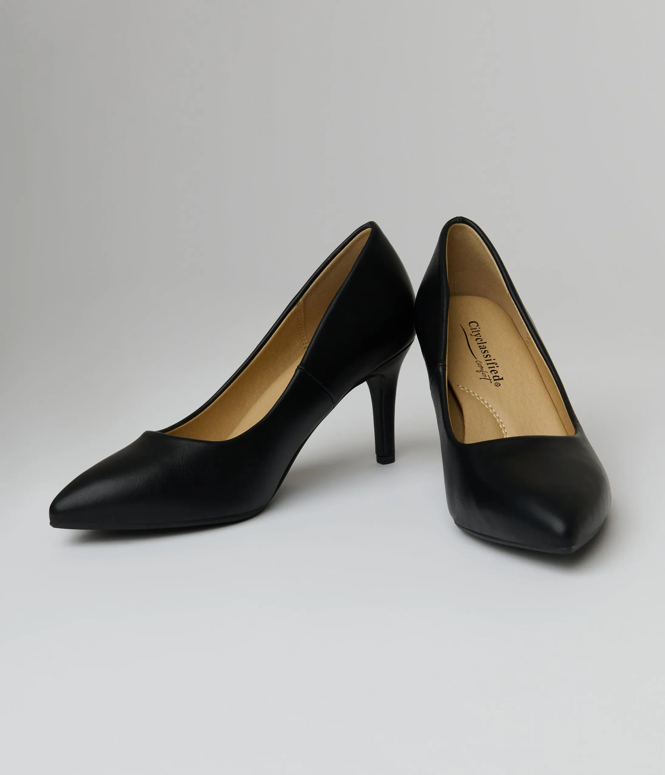 Black Leatherette Pumps sold by Unique Vintage