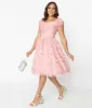 Magnolia Place Pink Sequin Floral Swing Dress sold by Unique Vintage