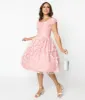 Magnolia Place Pink Sequin Floral Swing Dress sold by Unique Vintage