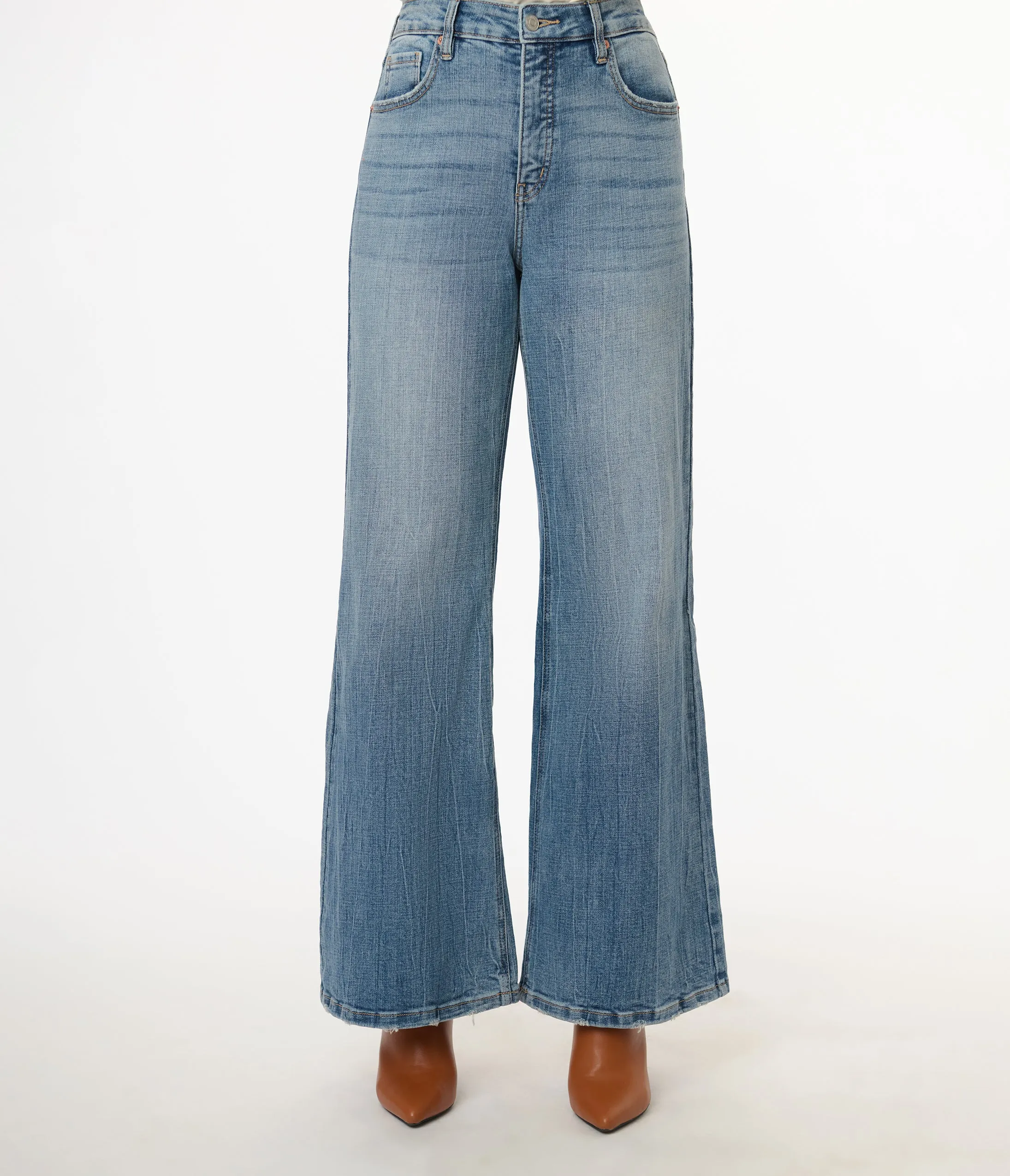 Denim High Rise Palazzo Jeans sold by Unique Vintage product image thumbnail 2