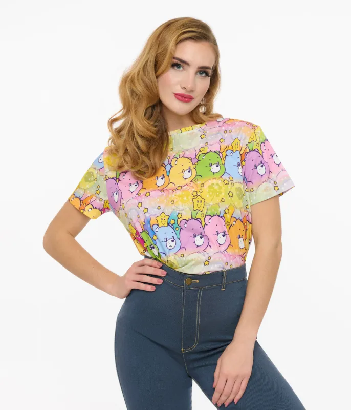 Cakeworthy Care Bears Stares All Over Print Graphic Tee sold by Unique Vintage
