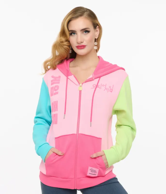 Cakeworthy Squid Game Color Block Hoodie sold by Unique Vintage