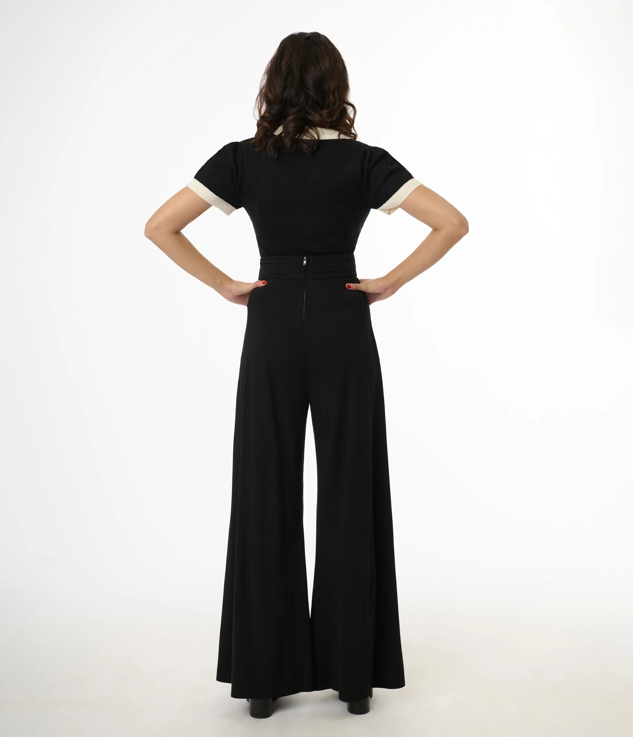 Elle Rebel Black Mystic Night Palazzo Pants sold by Unique Vintage product image thumbnail 3