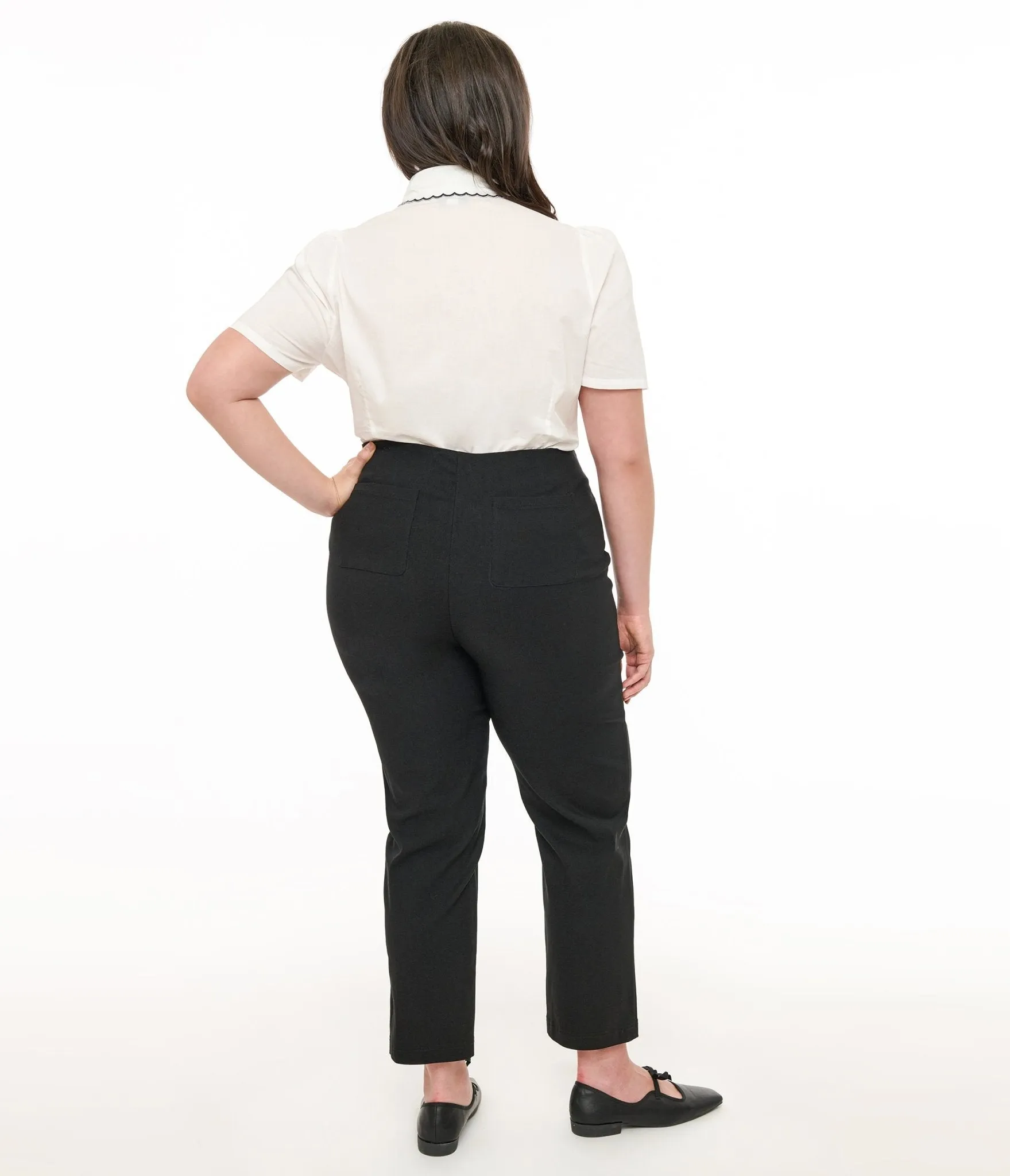 Unique Vintage Plus Size 1960s Black Cigarette Pants sold by Unique Vintage product image thumbnail 3