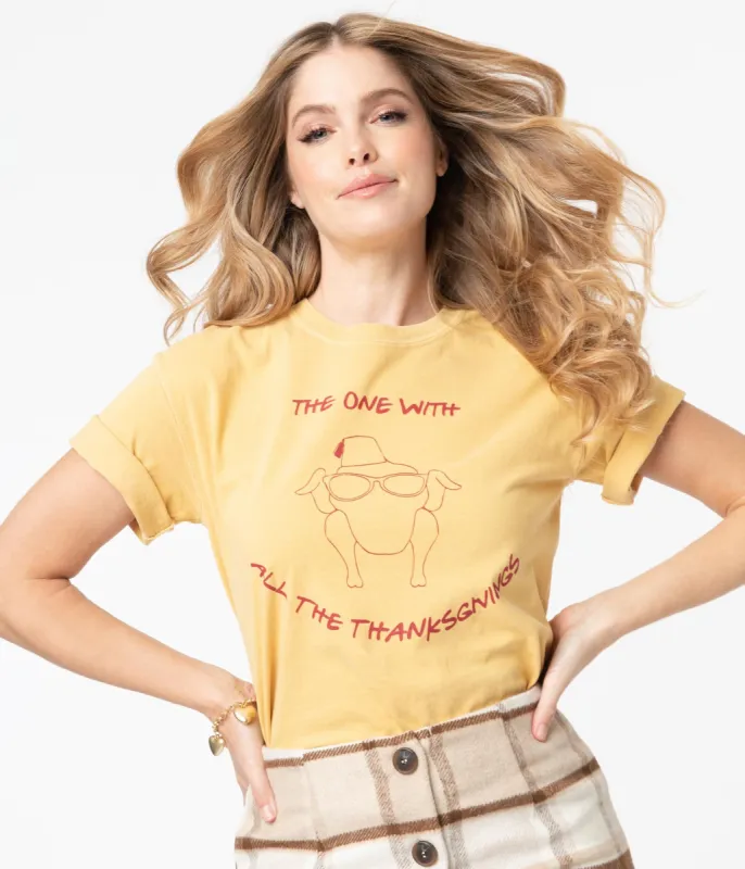 The One With All The Thanksgivings Unisex Tee sold by Unique Vintage
