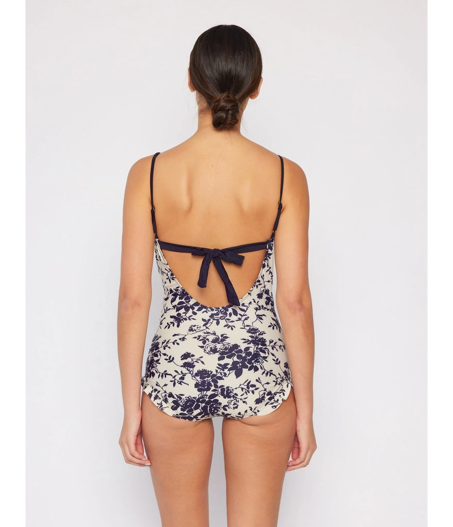 Marina West Cream & Black Roses One Piece Swimsuit sold by Unique Vintage product image thumbnail 2
