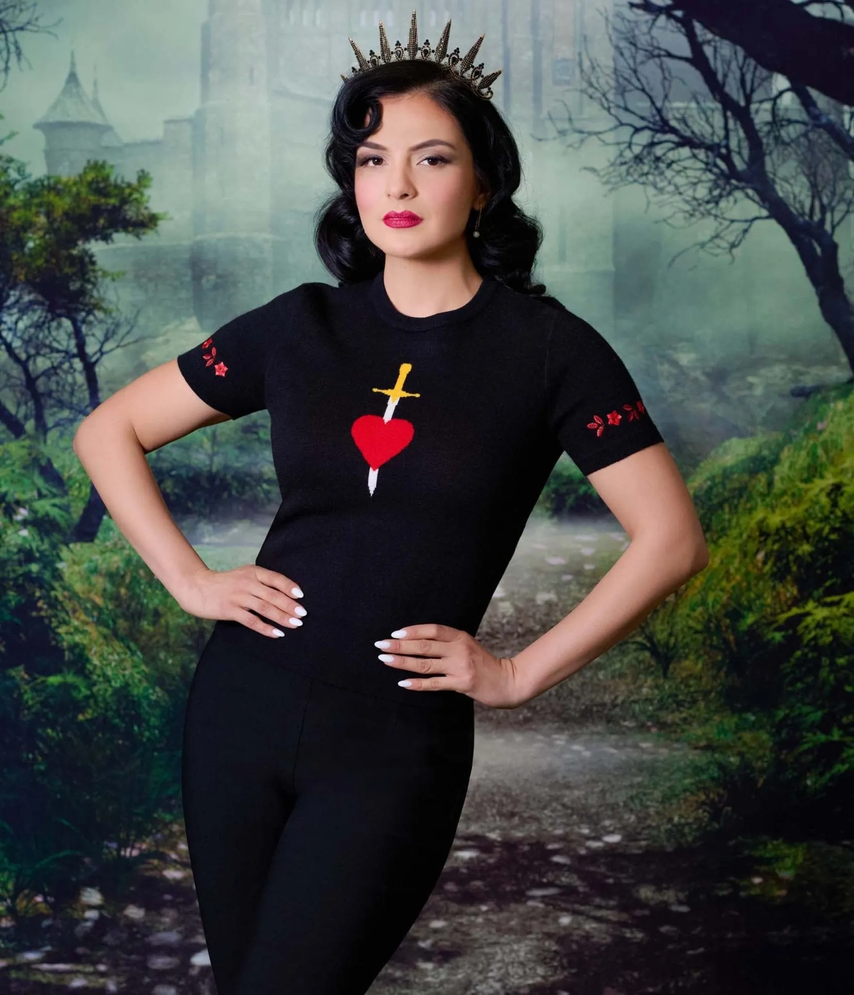 Disney's Snow White Collection by Unique Vintage Evil Queen Puff Sleeve Sweater sold by Unique Vintage product image thumbnail 4