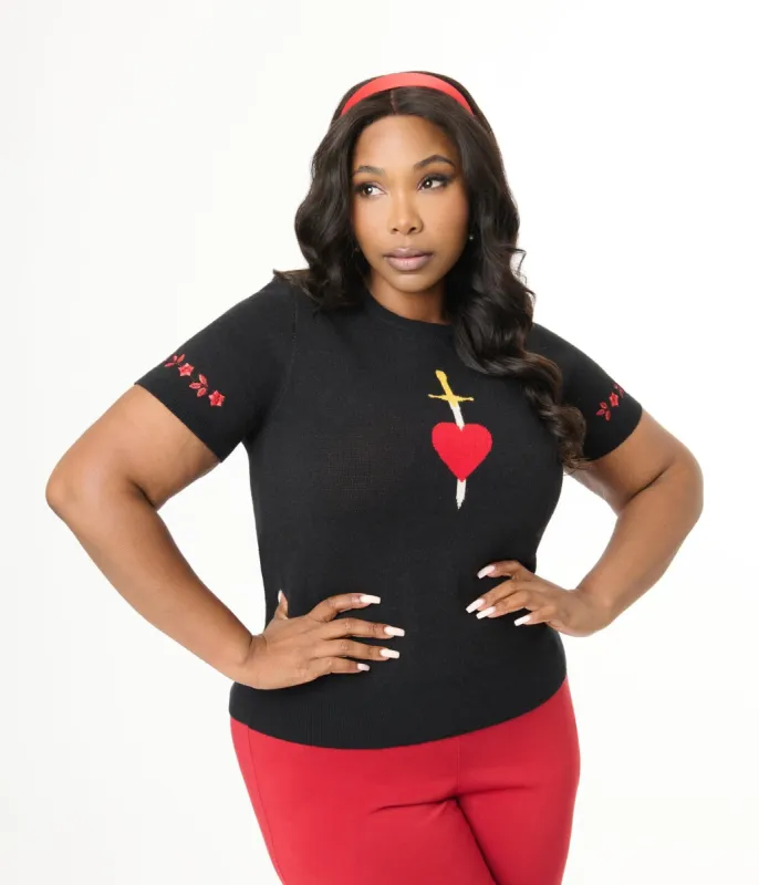 Disney's Snow White Collection by Unique Vintage Plus Size Evil Queen Puff Sleeve Sweater sold by Unique Vintage