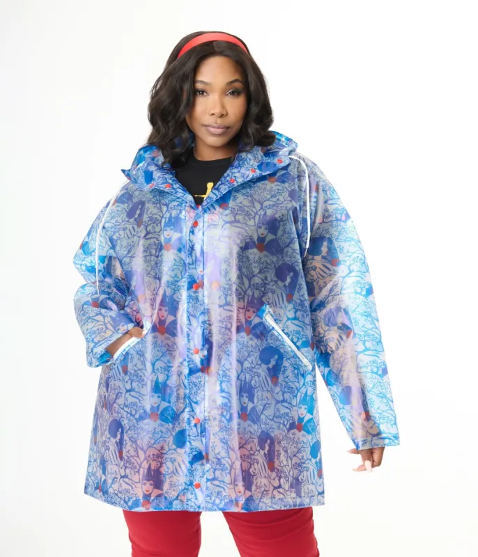 Disney's Snow White Collection by Unique Vintage Plus Size Snow White Print Hooded Raincoat sold by Unique Vintage