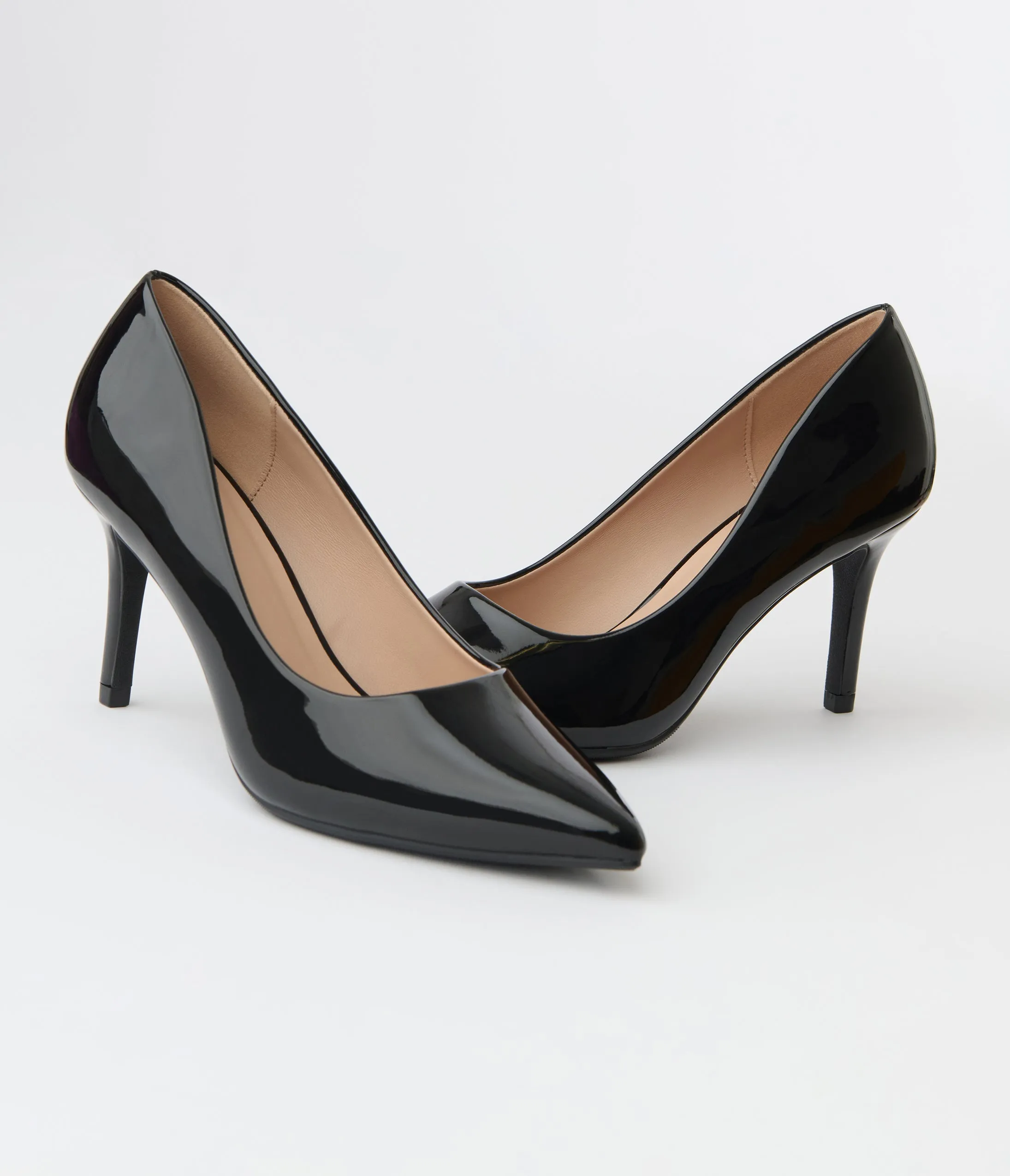 Black Patent Leatherette Stiletto Heels sold by Unique Vintage