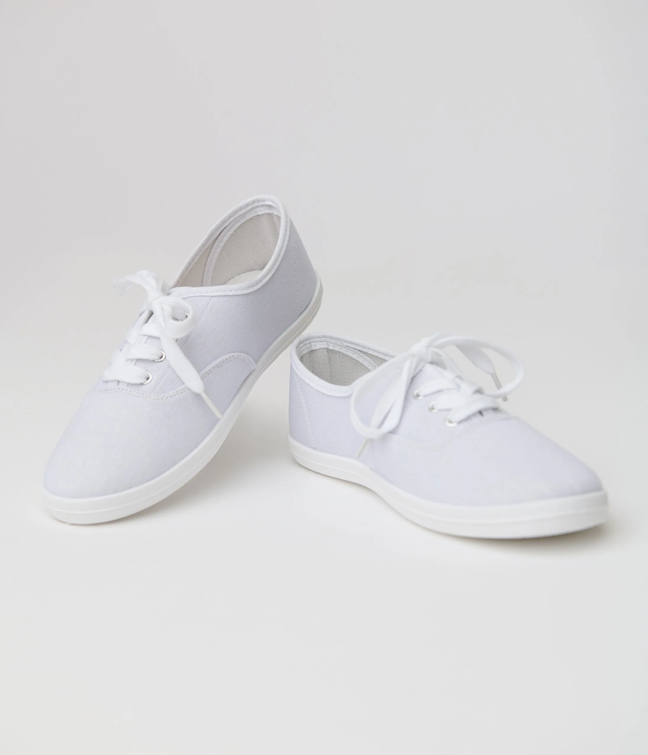 Retro Style White Lace Up Sneakers sold by Unique Vintage