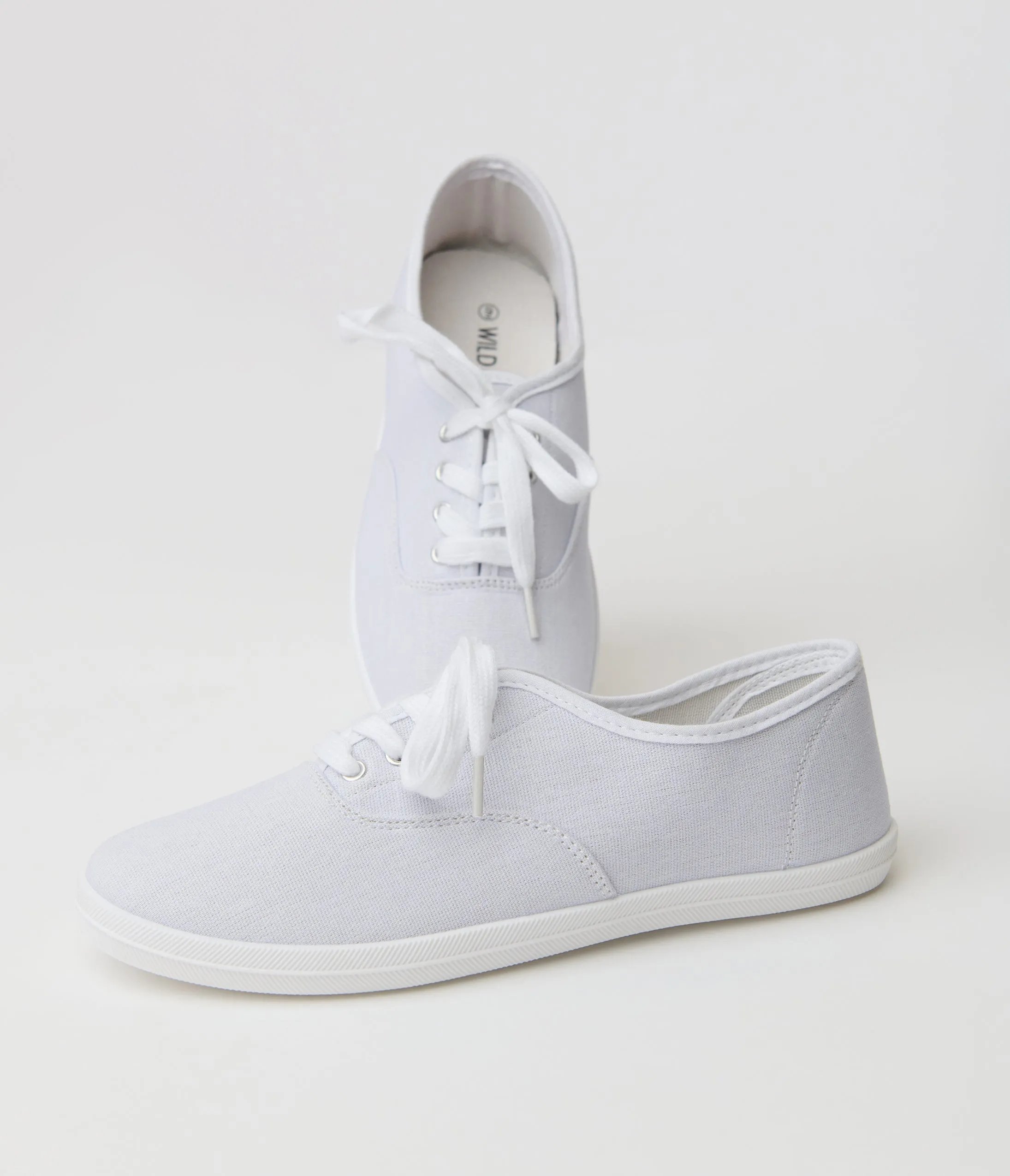 Retro Style White Lace Up Sneakers sold by Unique Vintage product image thumbnail 3