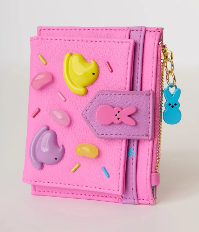 Betsey Johnson Hot Pink Peeps Bifold Wallet sold by Unique Vintage