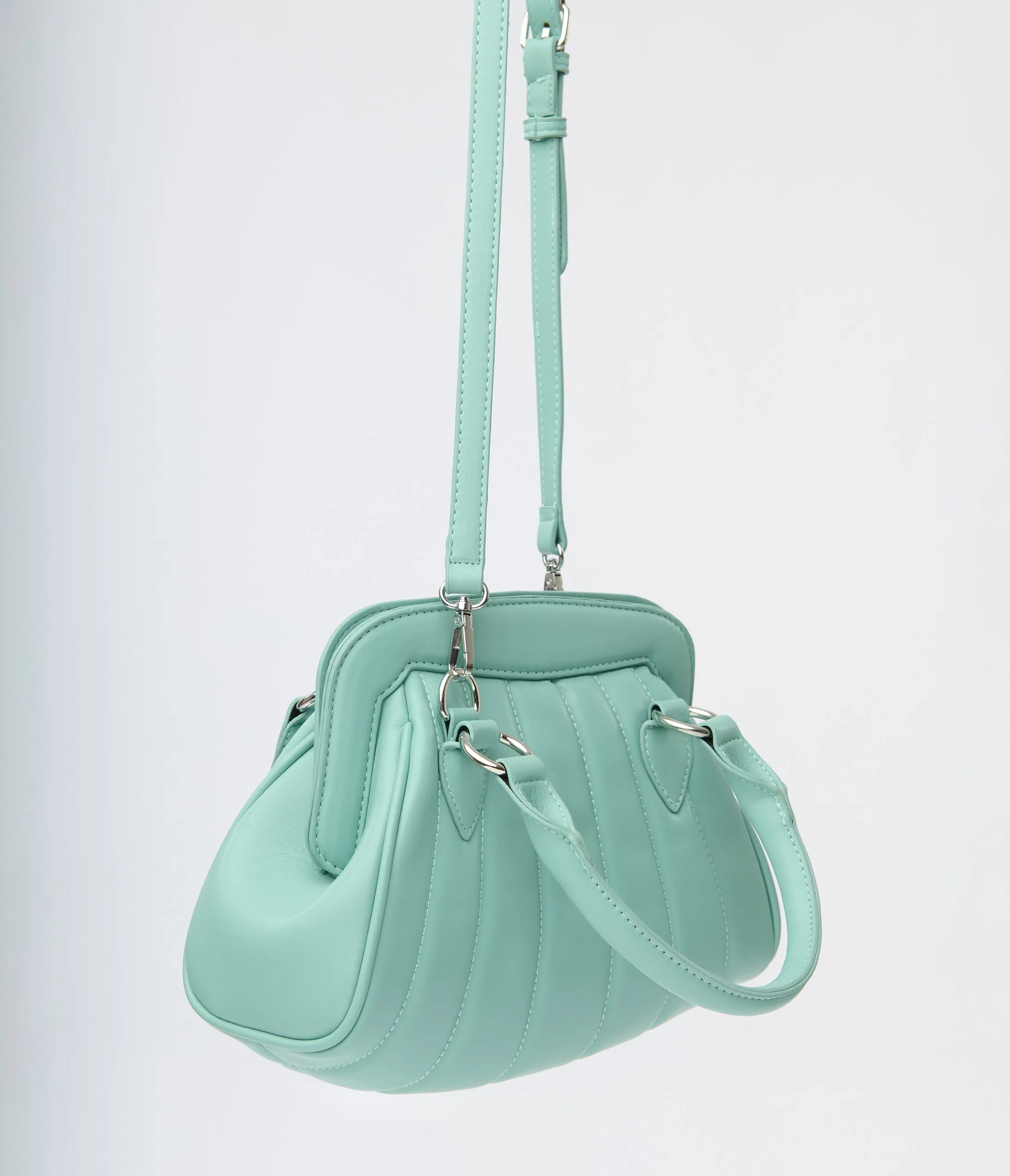 Royal Monk Mint Leatherette Audrey Handbag sold by Unique Vintage product image thumbnail 2