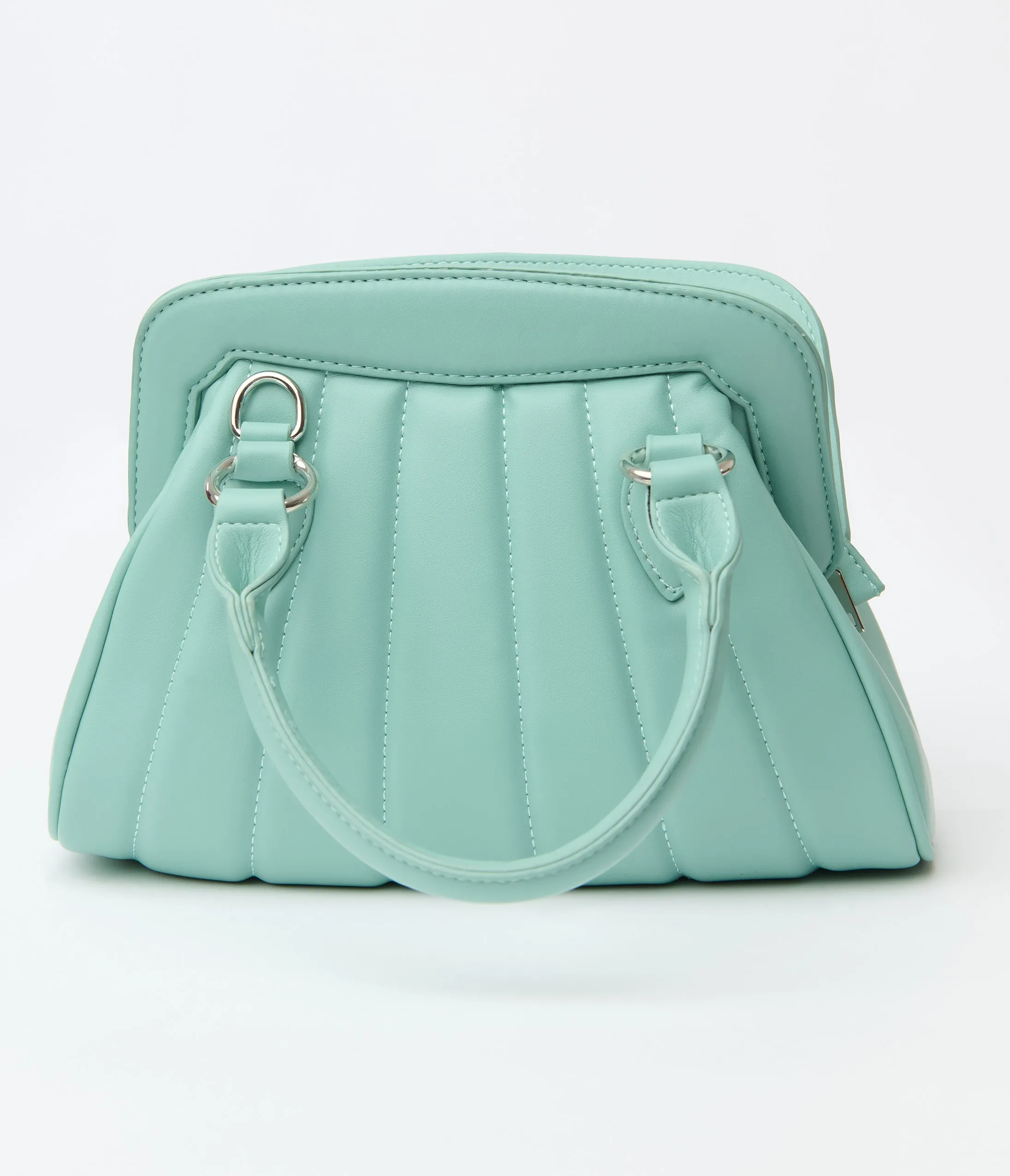 Royal Monk Mint Leatherette Audrey Handbag sold by Unique Vintage