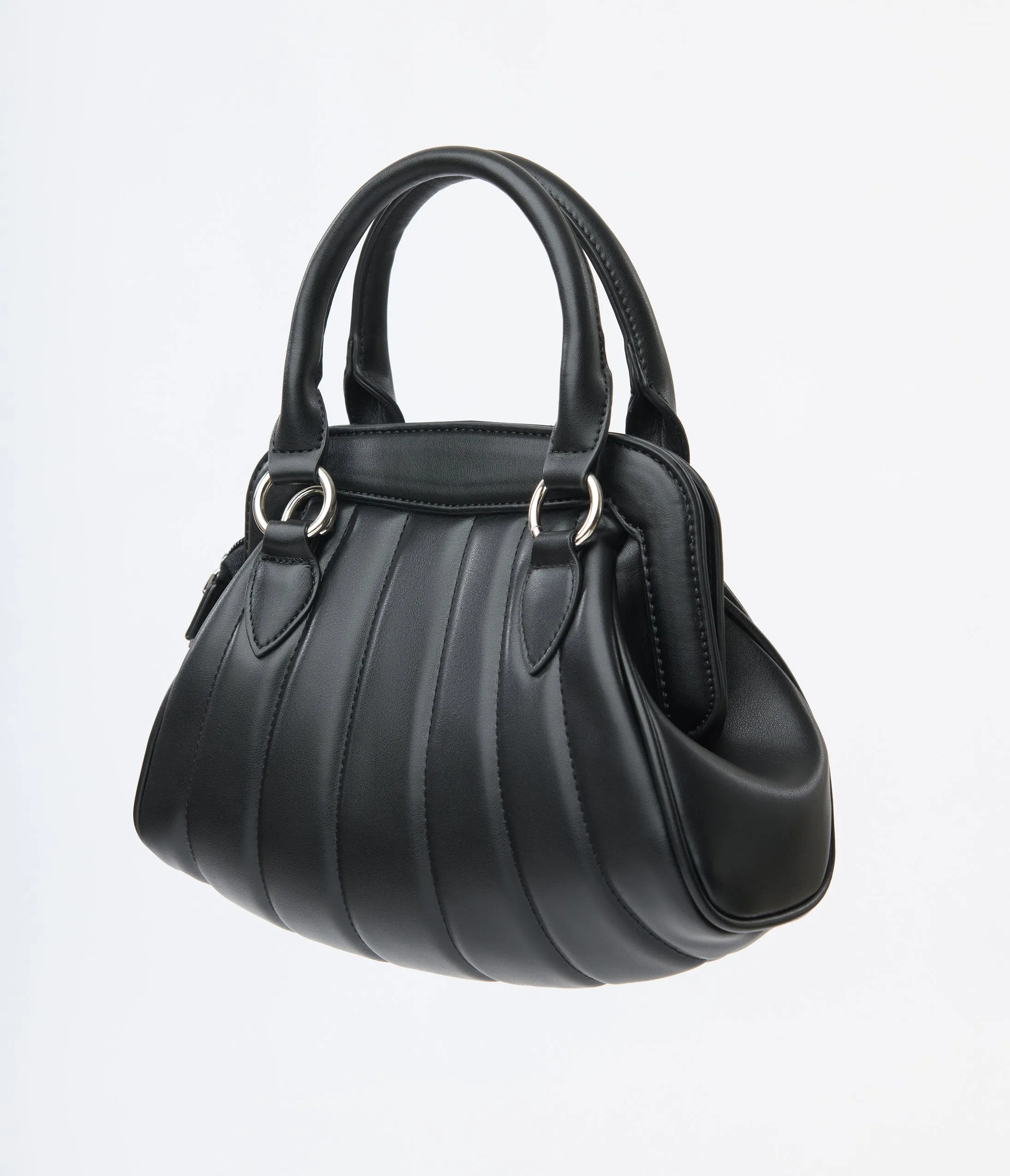 Royal Monk Black Leatherette Audrey Handbag sold by Unique Vintage product image thumbnail 3