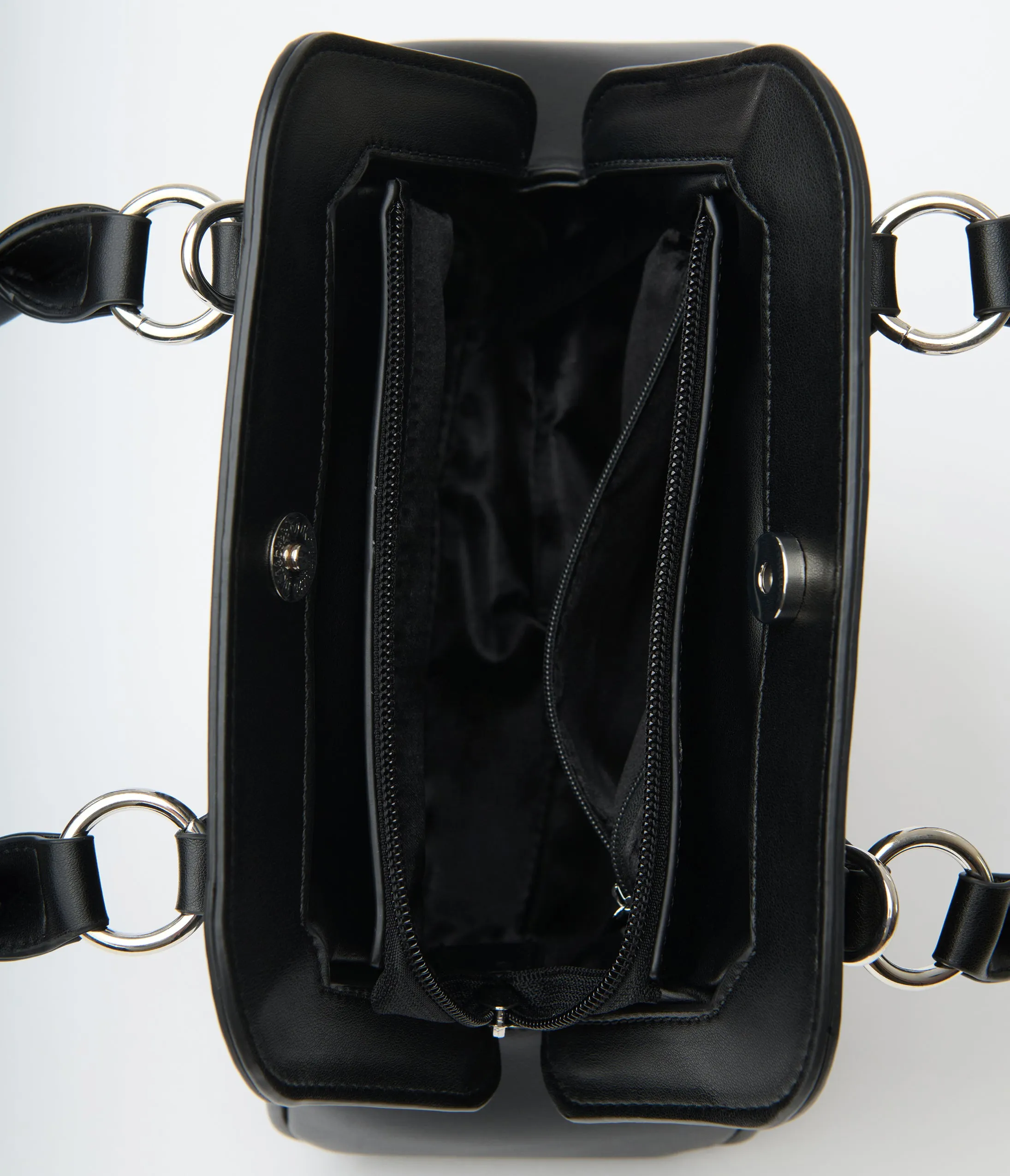 Royal Monk Black Leatherette Audrey Handbag sold by Unique Vintage product image thumbnail 2